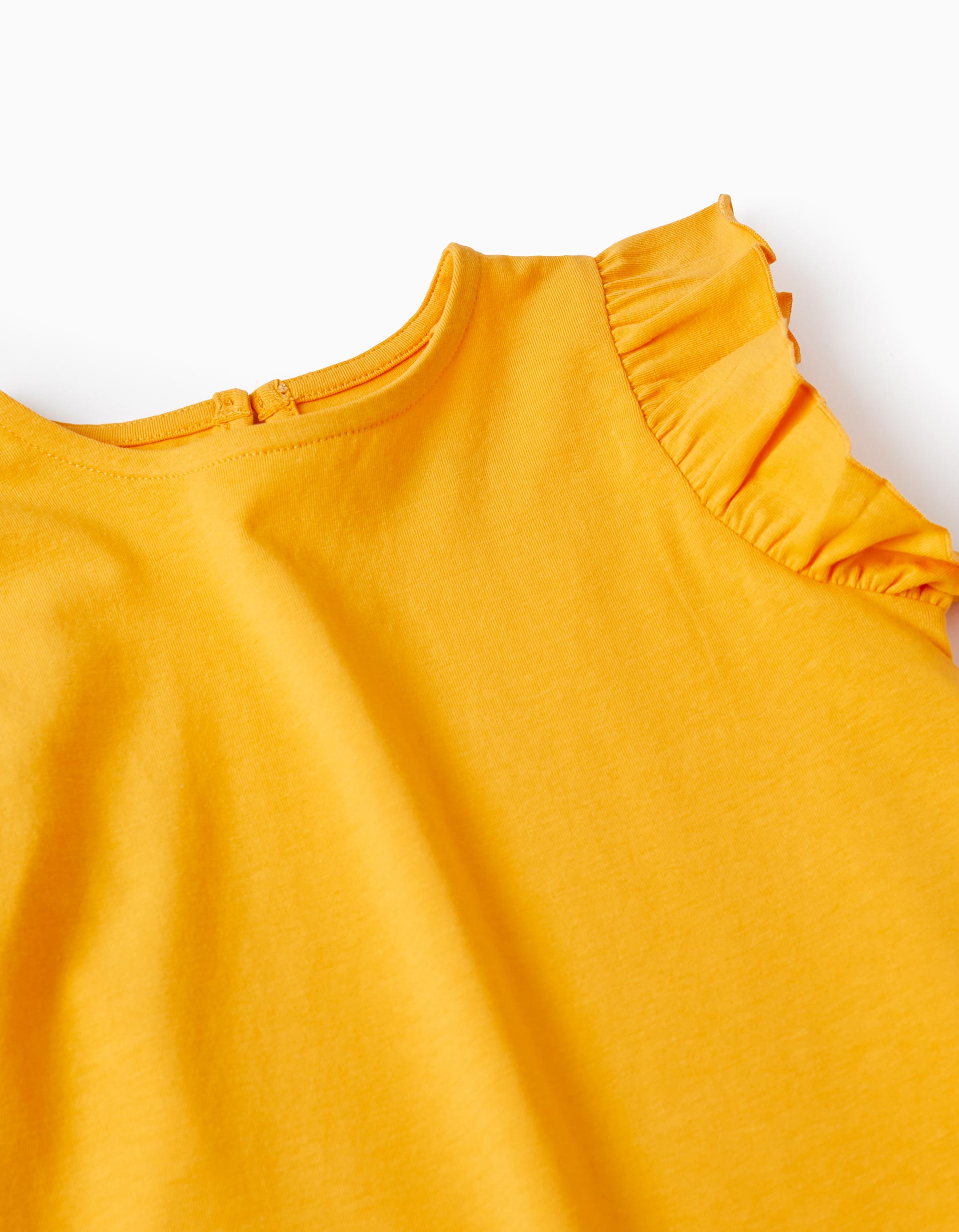 Cotton T-Shirt for Girls, Orange