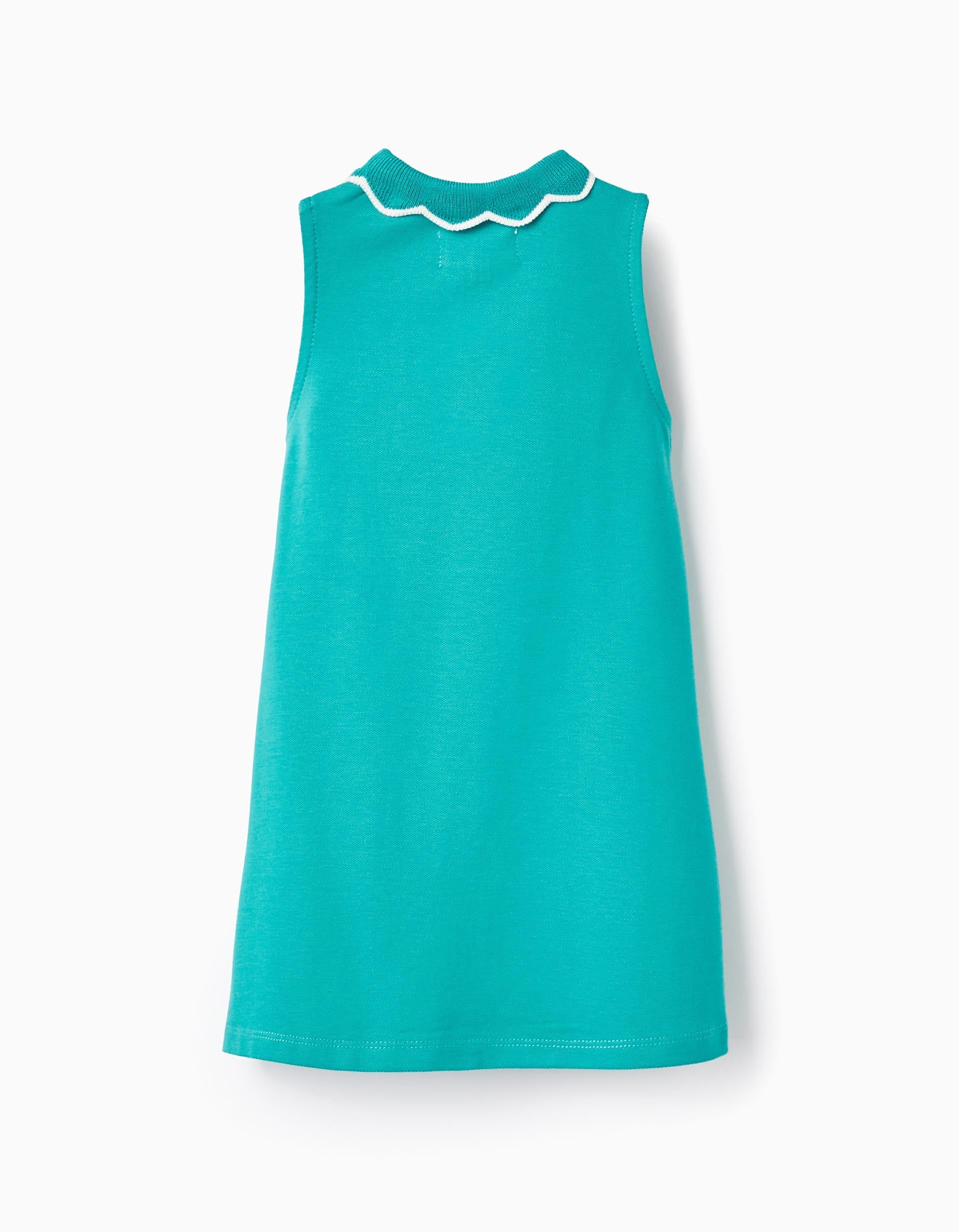 Dress in Cotton Piqué for Baby Girls, Green