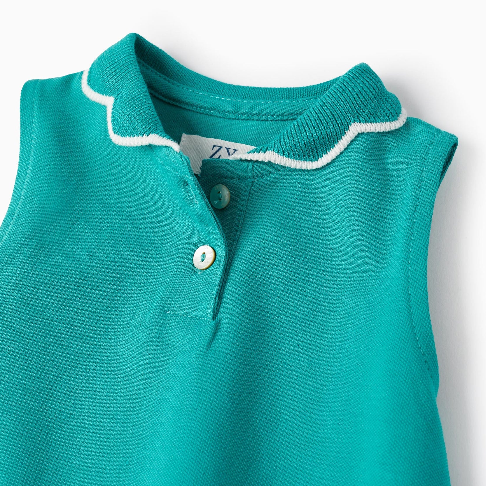 Dress in Cotton Piqué for Baby Girls, Green