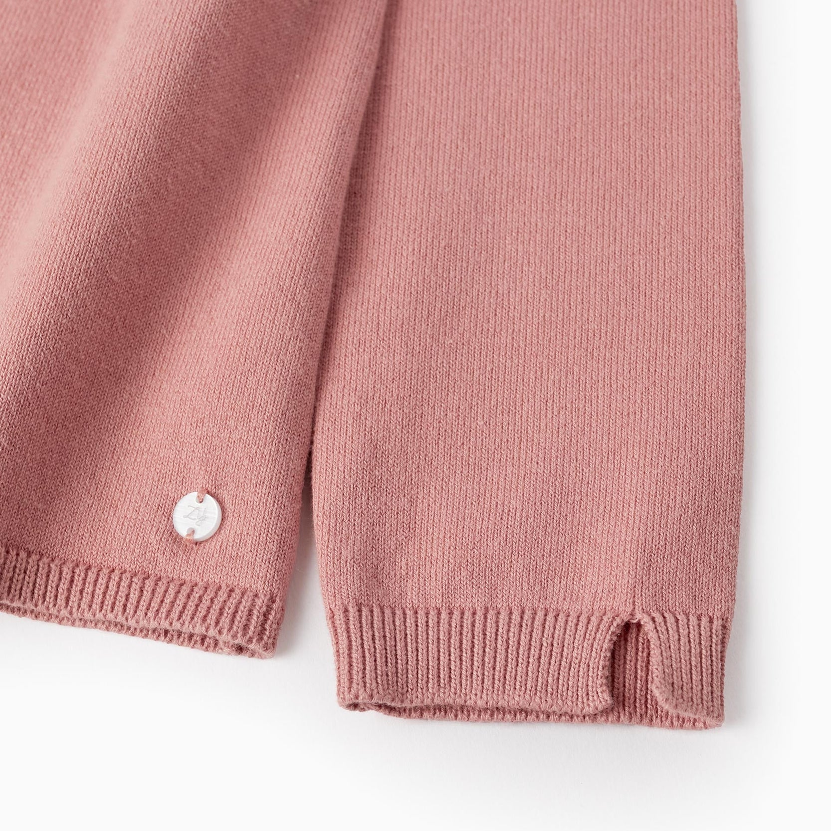 Knitted Cardigan for Girls, Light Pink