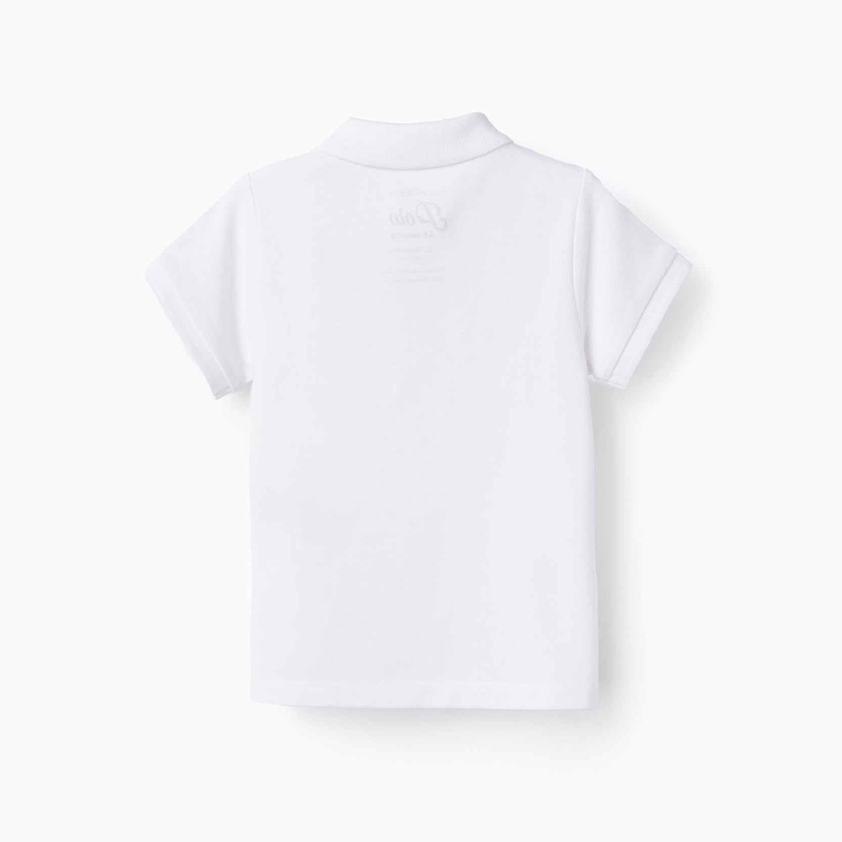 Polo in Cotton Piqué for Baby Boys, White