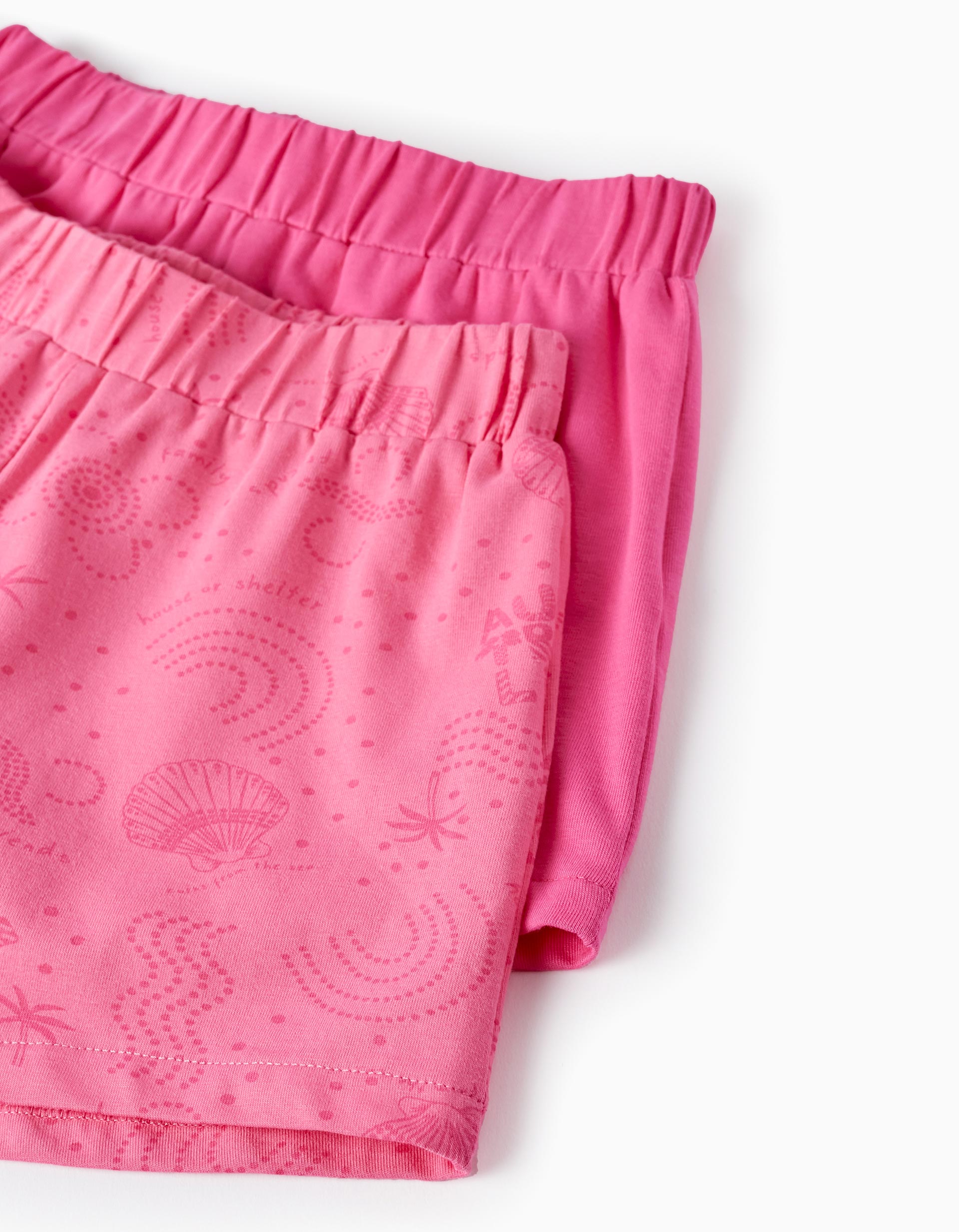2 Cotton Shorts for Girls 'Australia', Pink
