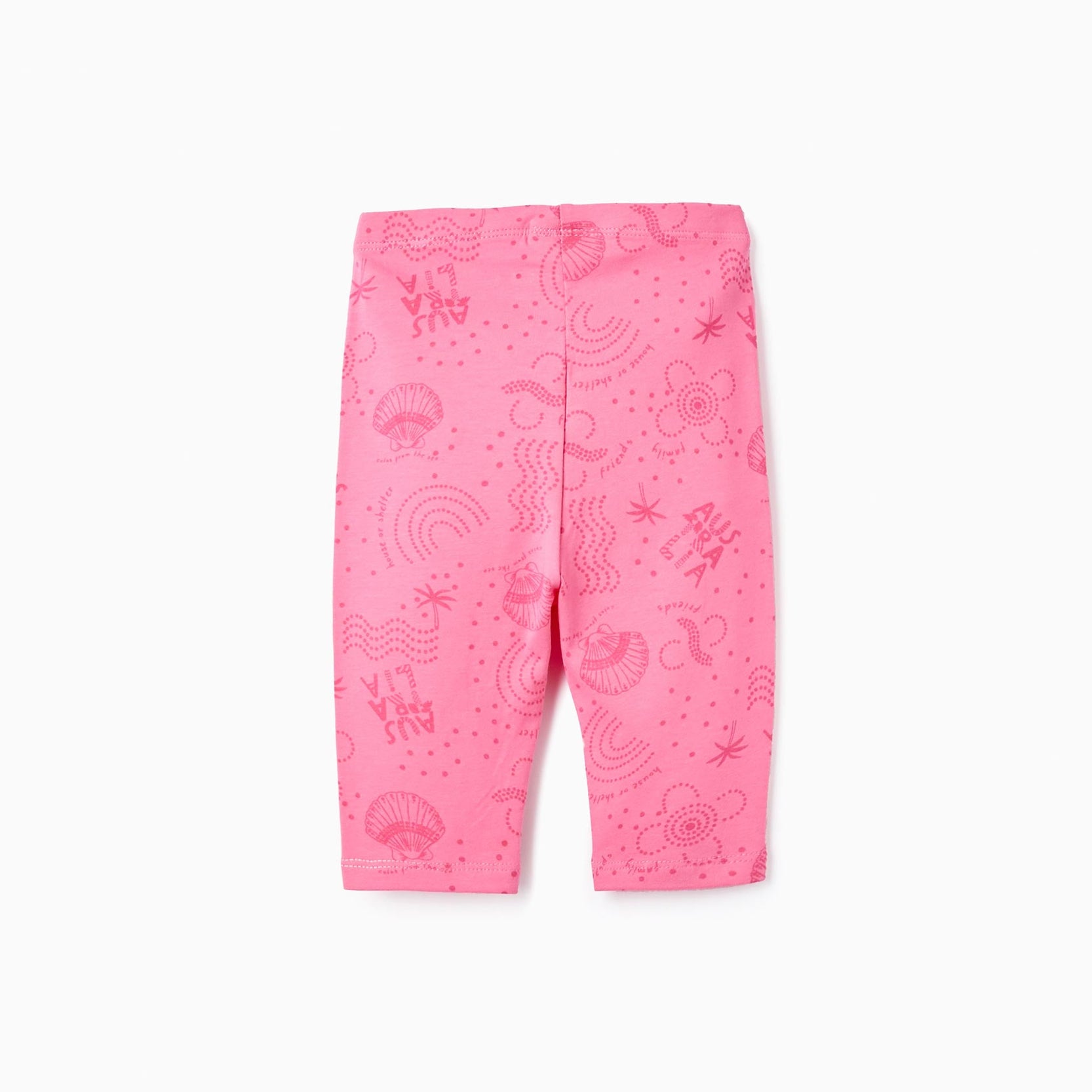 2 Short Leggings in Cotton for Baby Girls, Pink