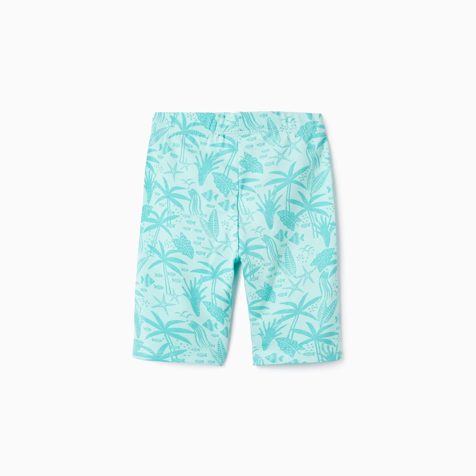 2 Tight Cotton Shorts for Girls 'Sea', Dark Blue/Green