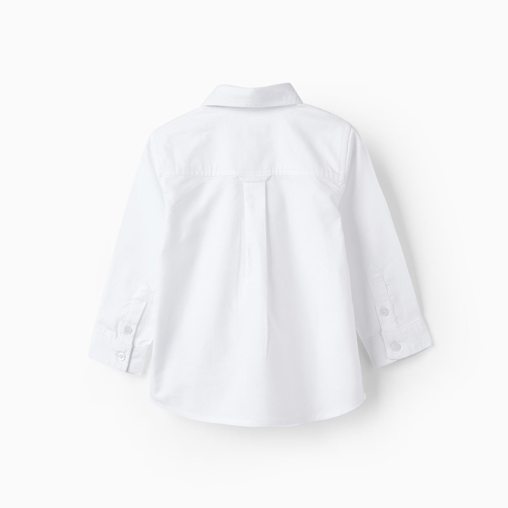 Bow + Cotton Shirt for Baby Boy, Blue/White