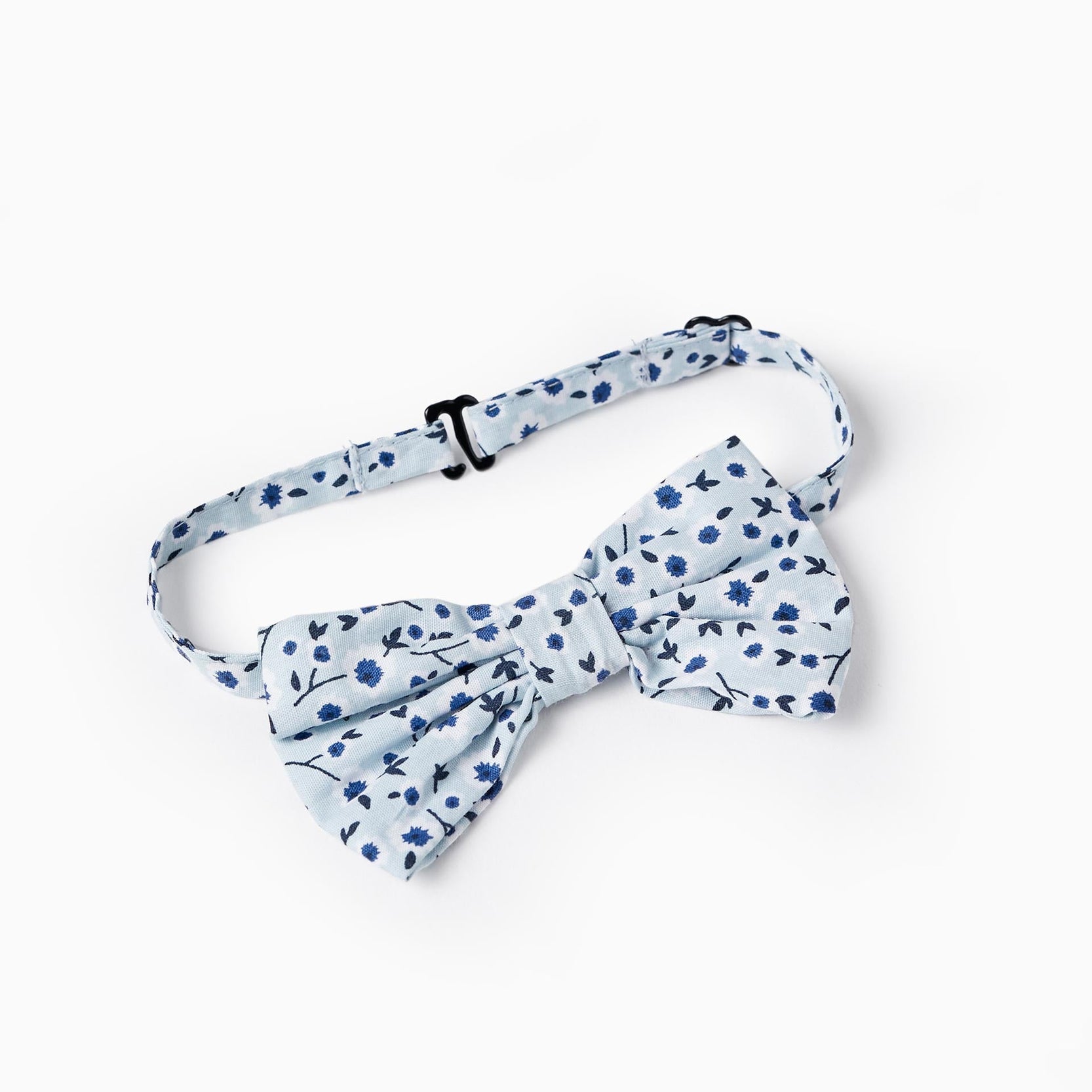 Bow + Cotton Shirt for Baby Boy, Blue/White