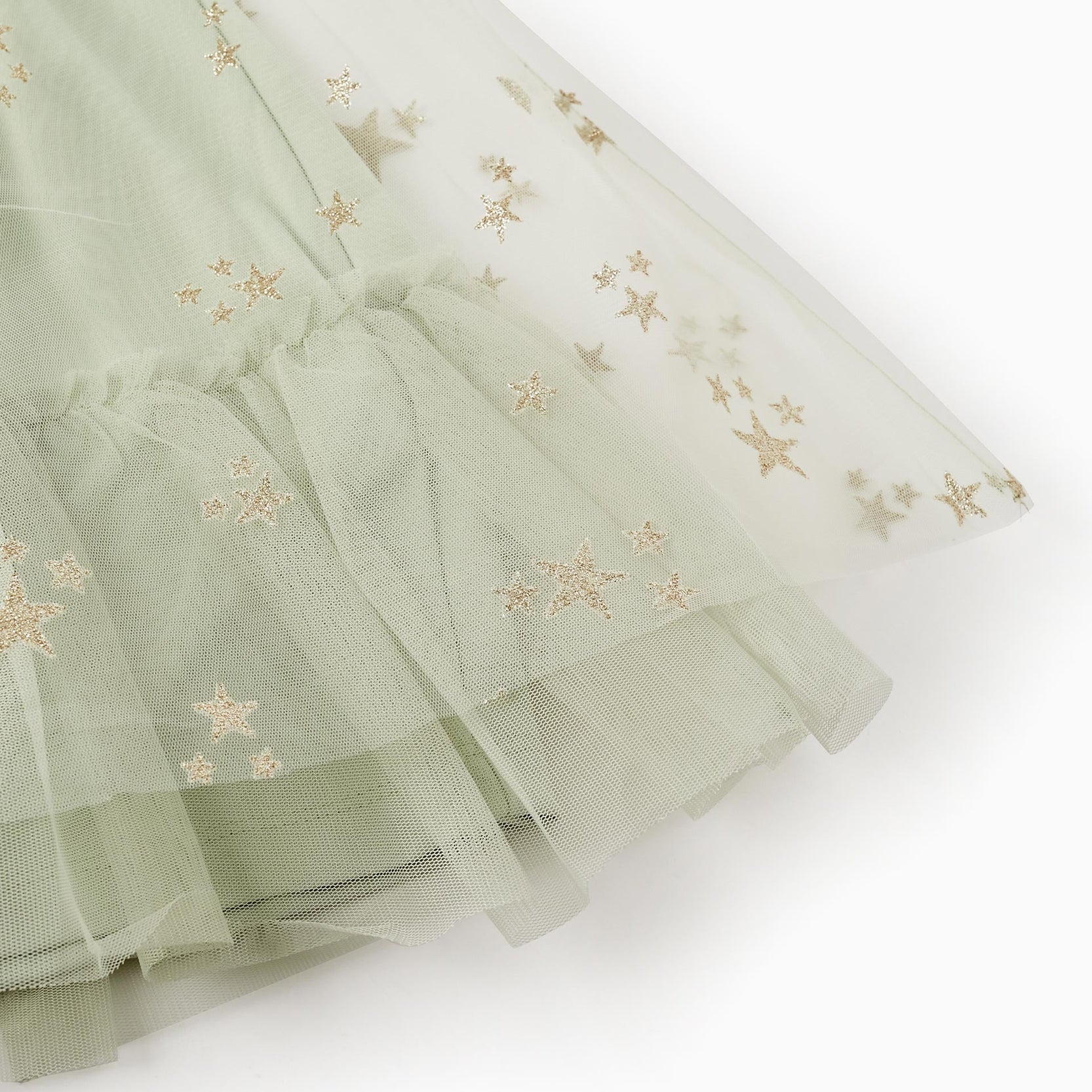 Dress with Tulle and Glitter for Girls 'Special Days - Stars', Light Green