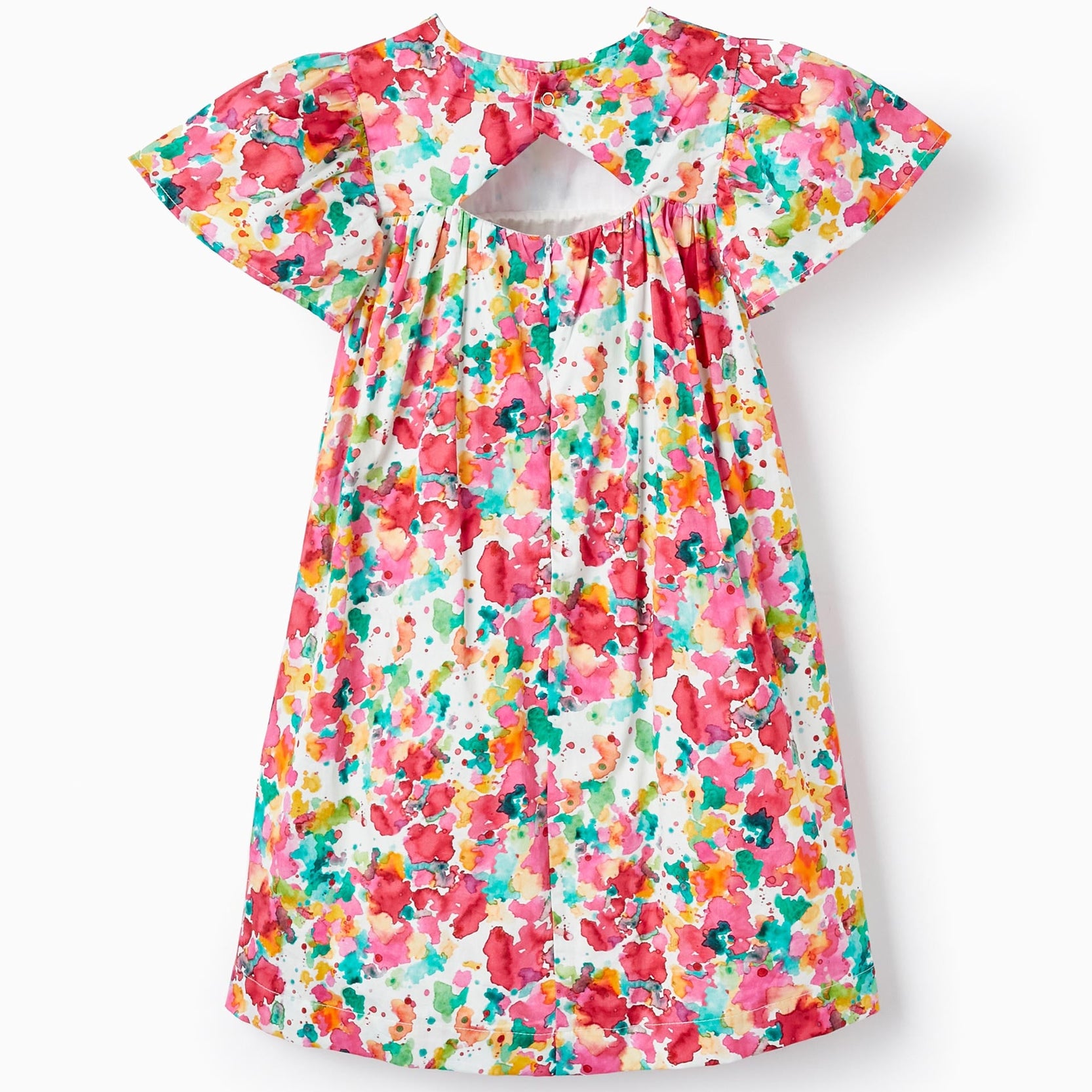 Dress with Watercolor Pattern for Girls, Multicolour
