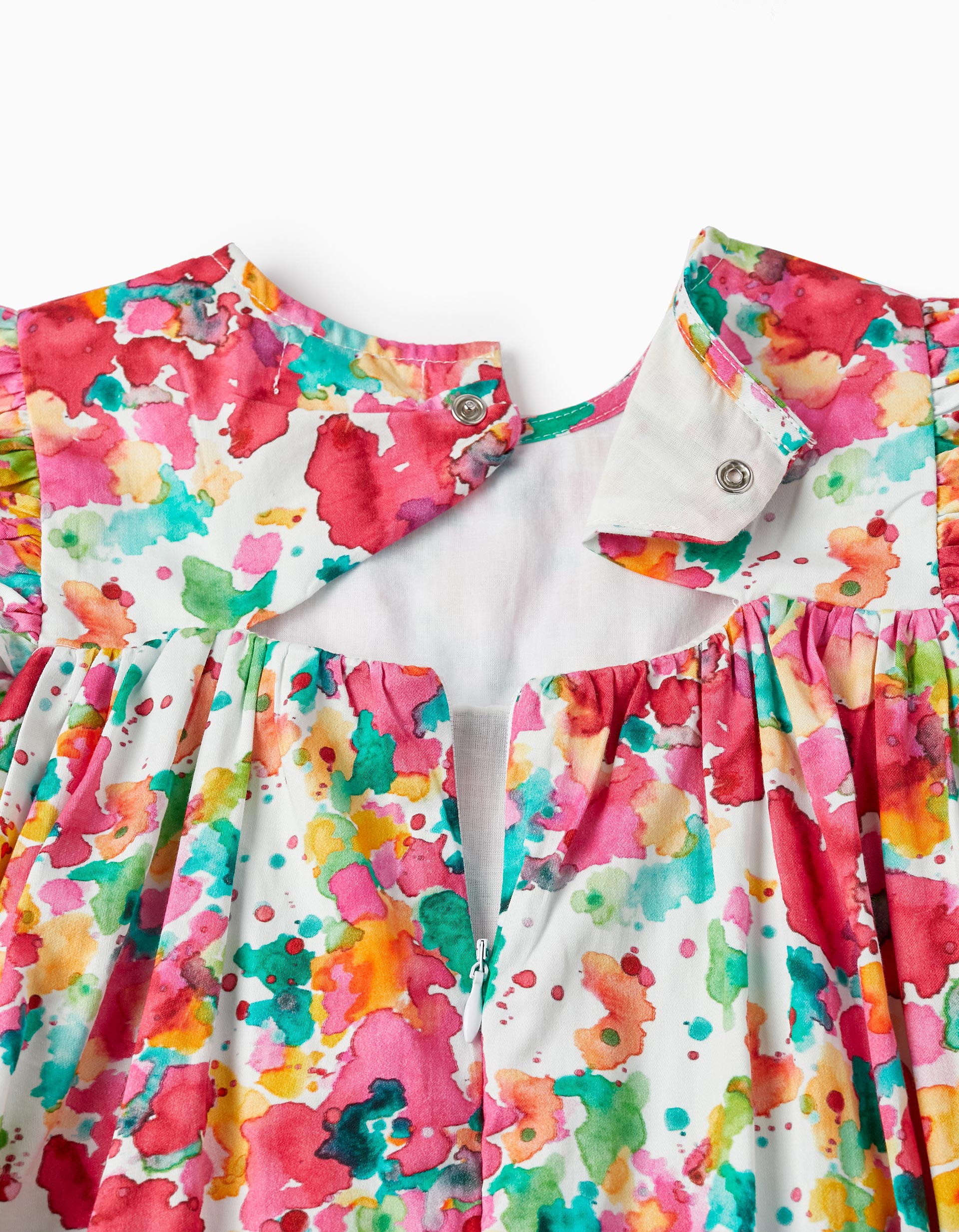 Dress with Watercolor Pattern for Girls, Multicolour