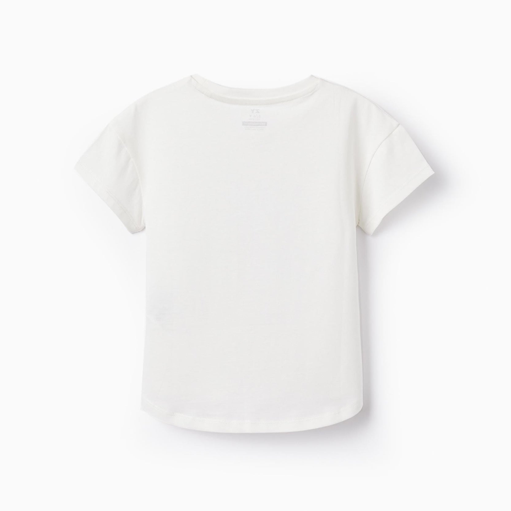 Cotton T-shirt for Girls 'Cha Cha Cha', White