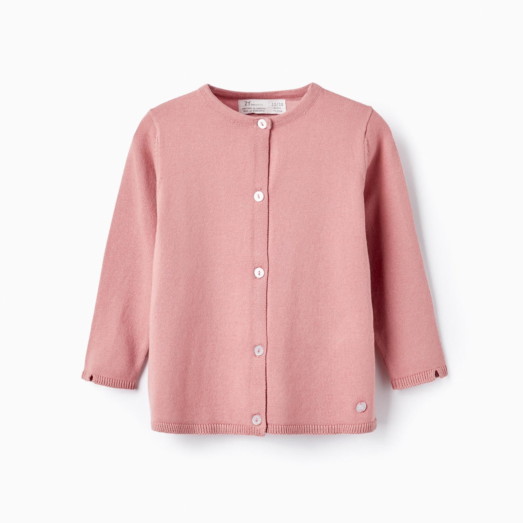 Cotton Cardigan for Baby Girls, Pink