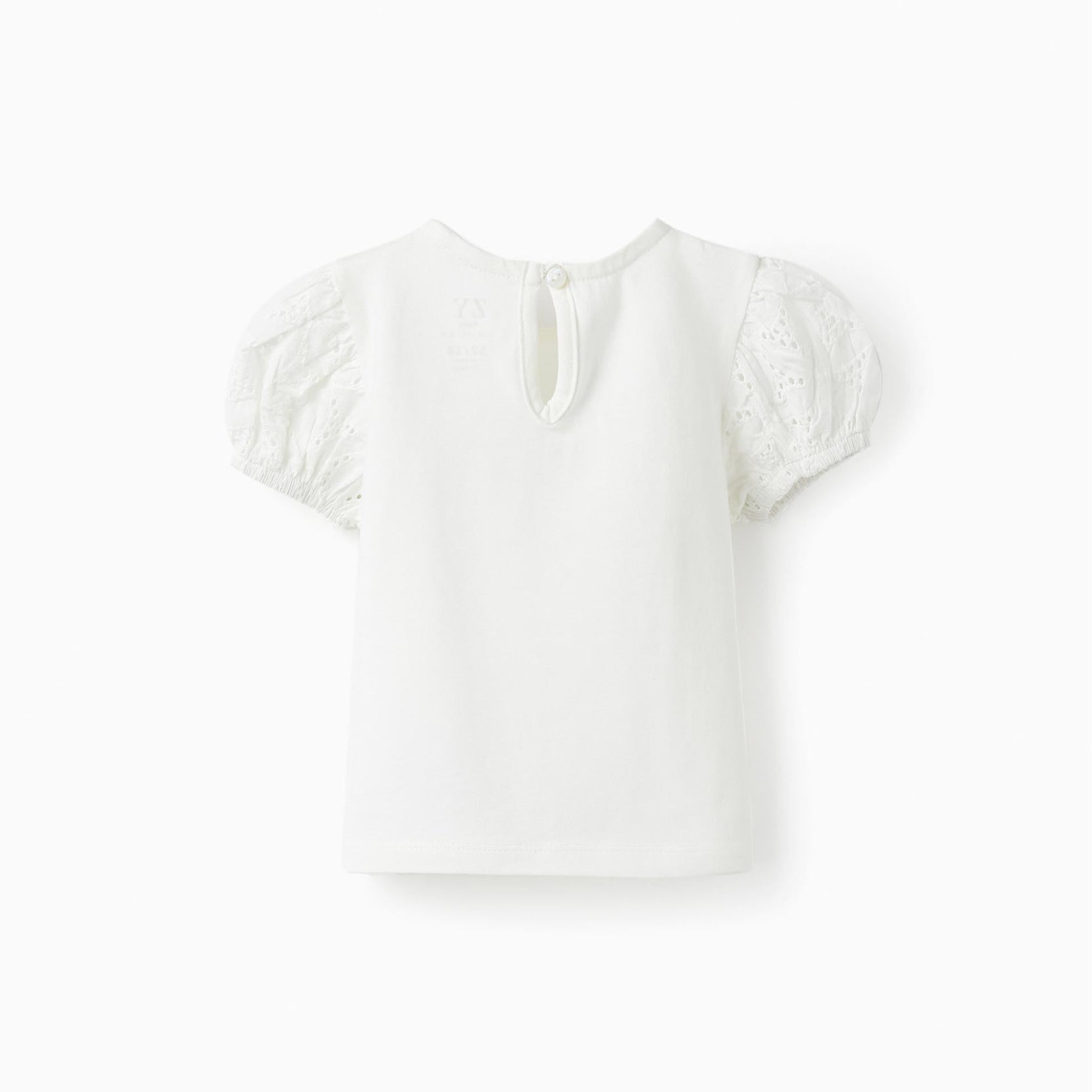 T-Shirt with Embroidery for Baby Girls, White