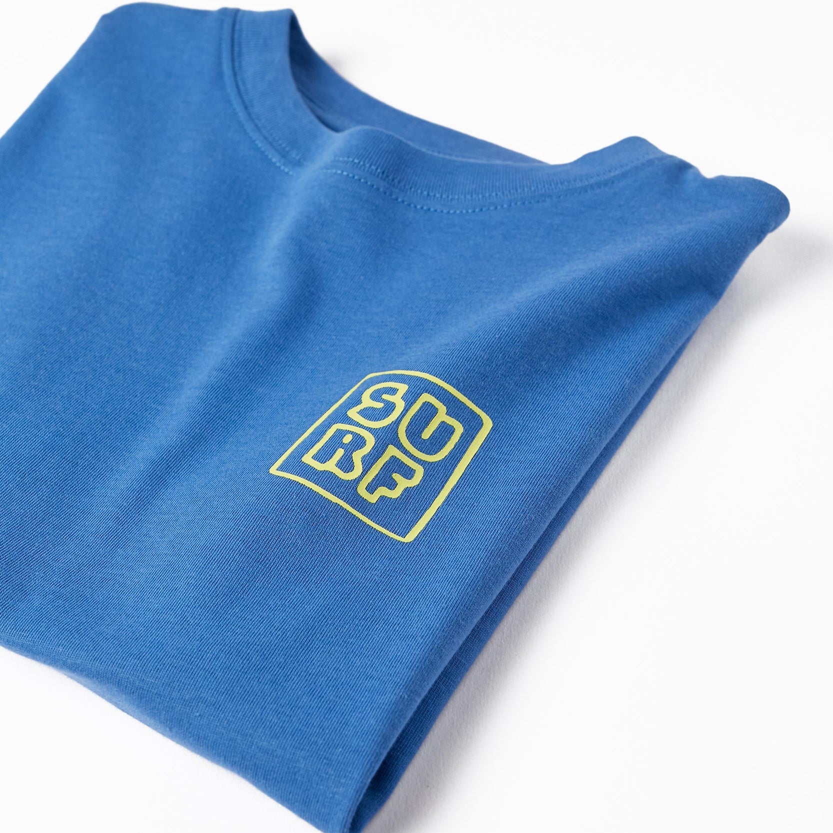 T-Shirt in Cotton Jersey for Boys 'Surf', Blue