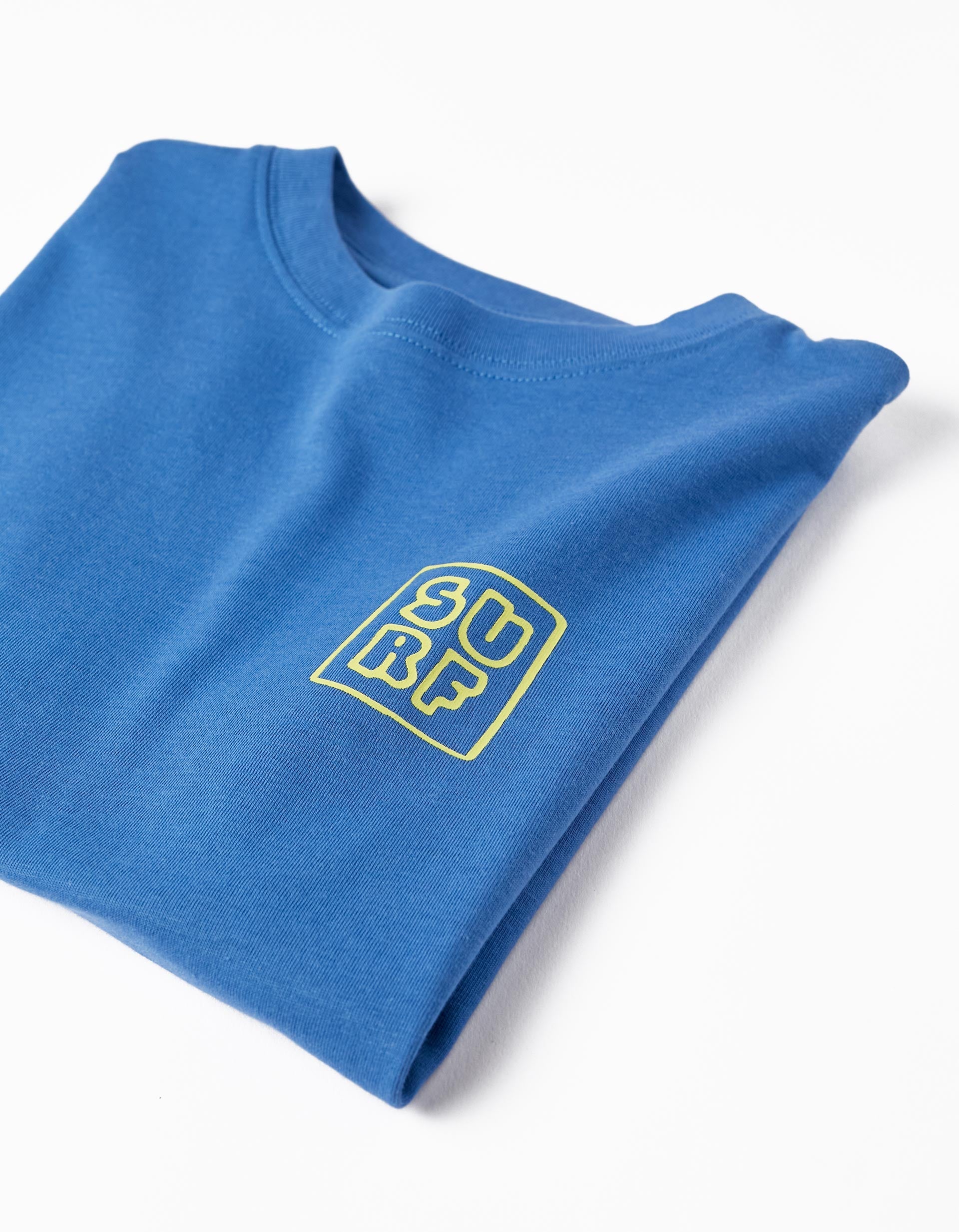 T-Shirt in Cotton Jersey for Boys 'Surf', Blue