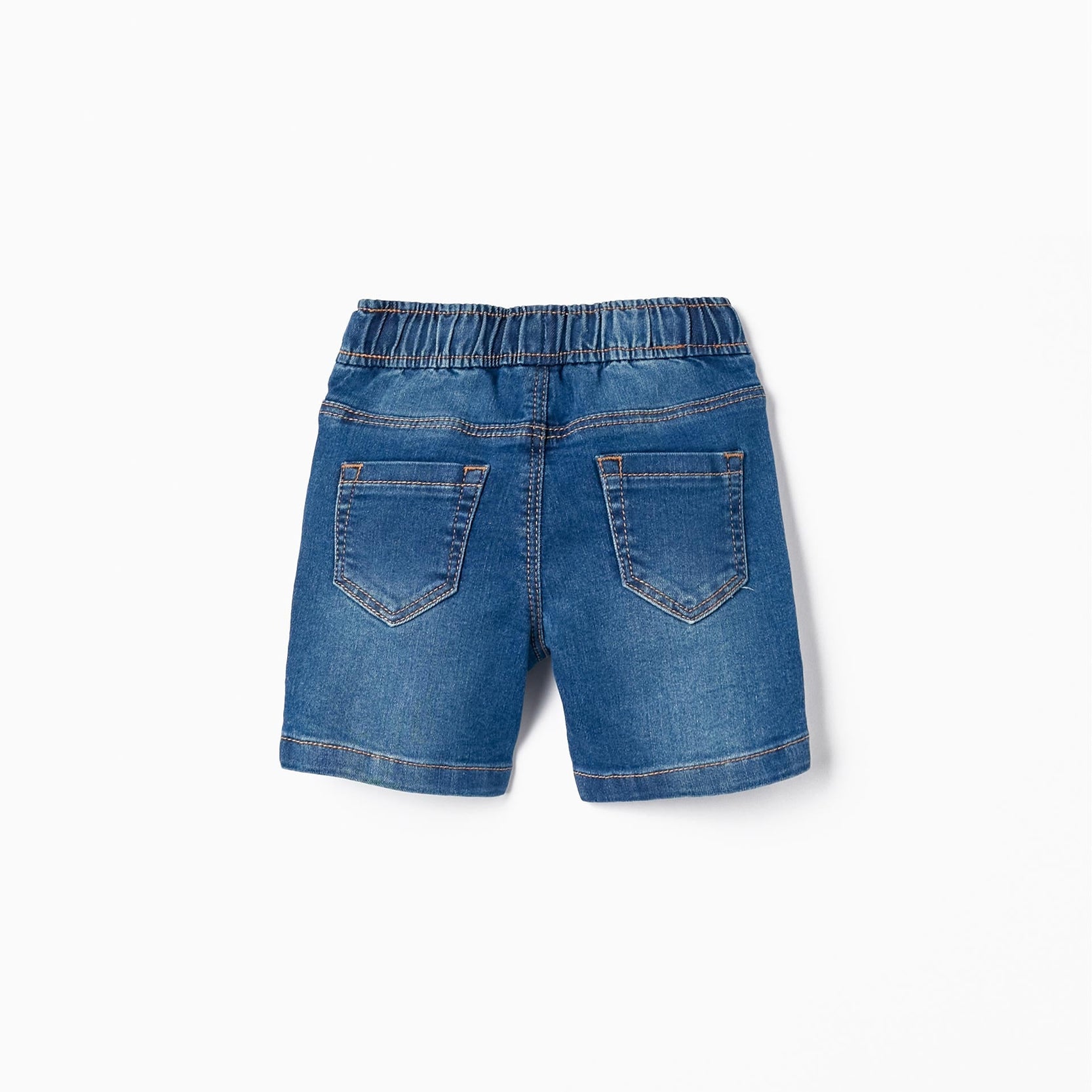 Sporty Denim Shorts in Cotton for Baby Boys, Blue