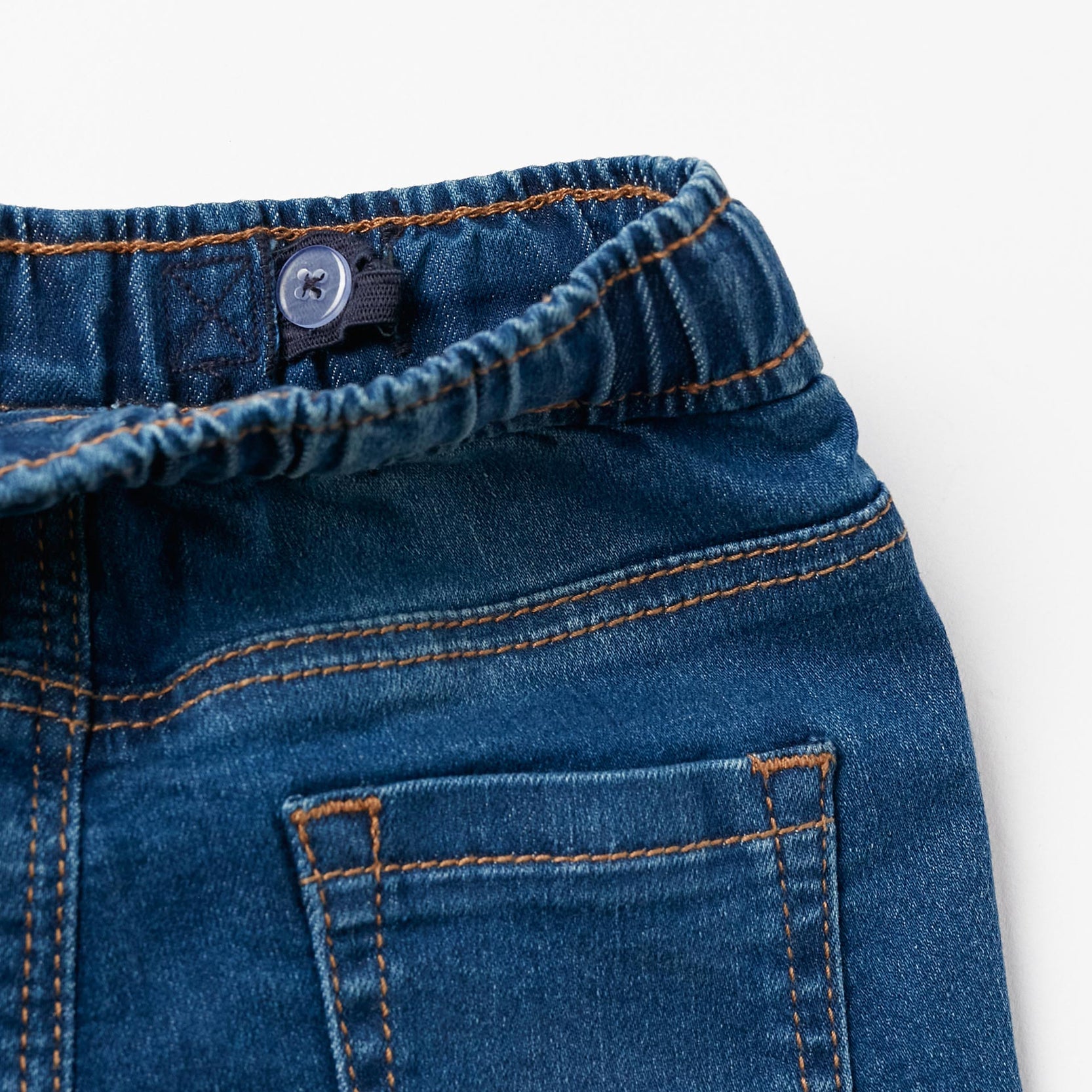 Sporty Denim Shorts in Cotton for Baby Boys, Blue