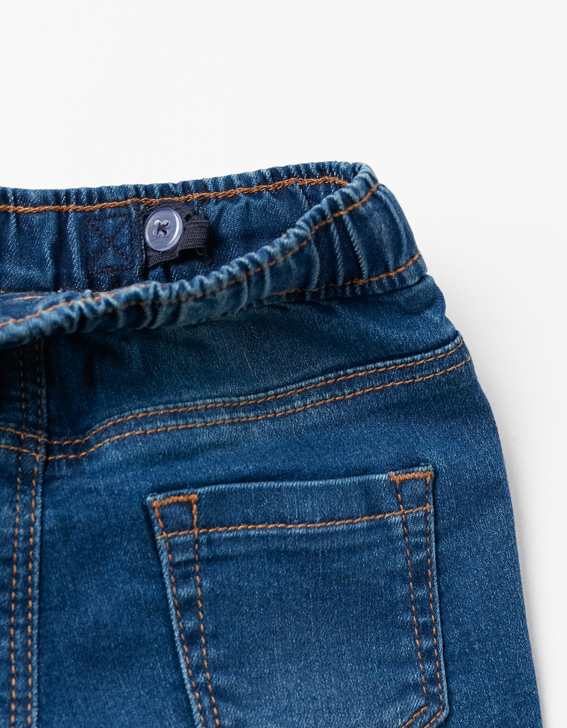 Sporty Denim Shorts in Cotton for Baby Boys, Blue