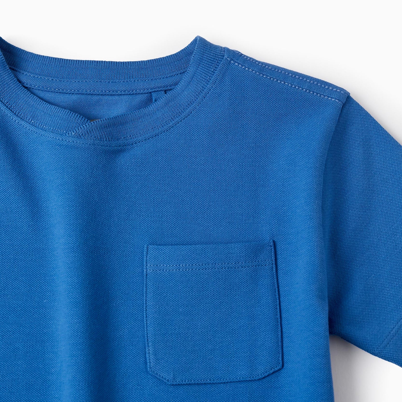 Short-Sleeved T-Shirt in Cotton Piqué for Boys, Blue