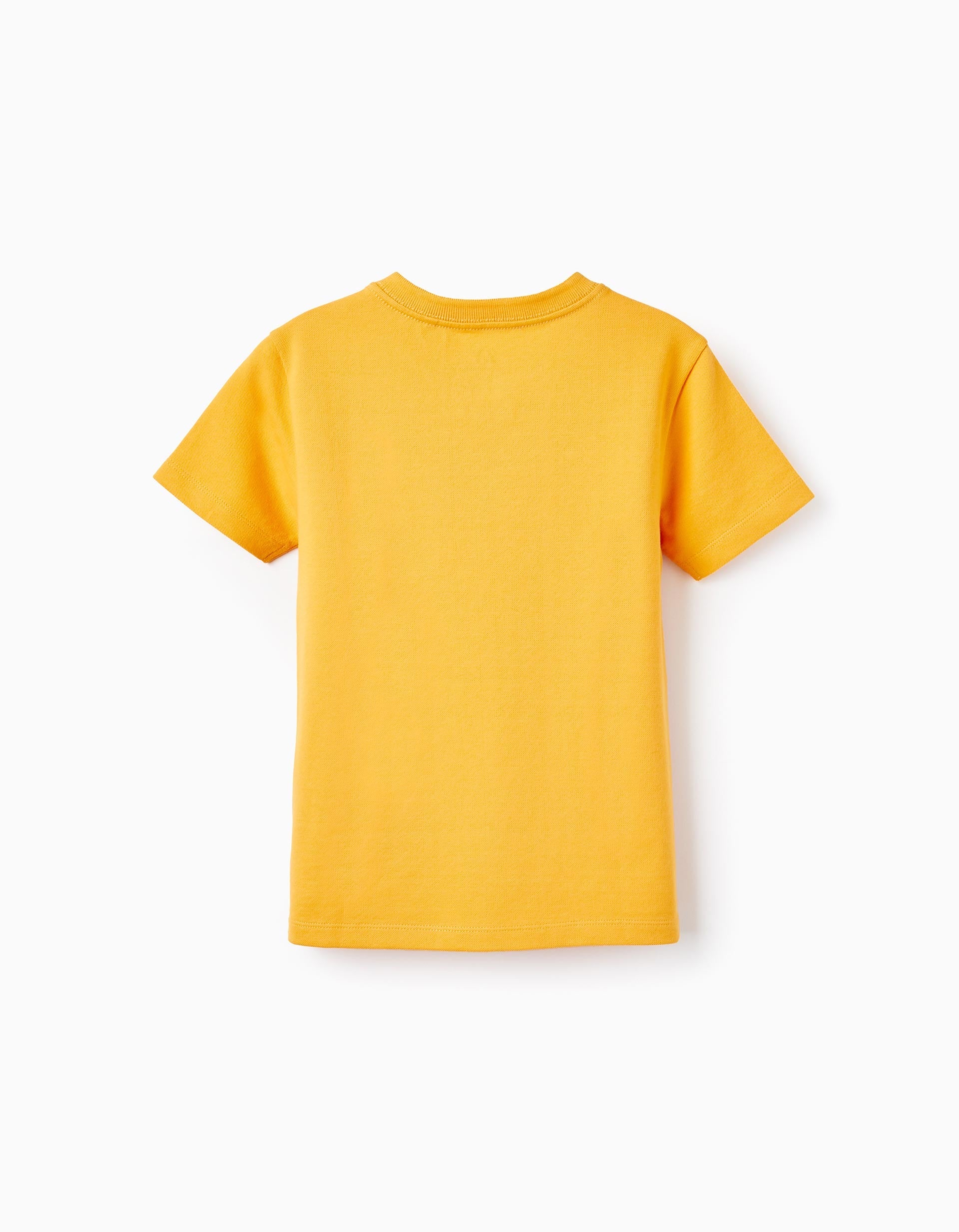 Short-Sleeved T-Shirt in Cotton Piqué for Boys, Yellow