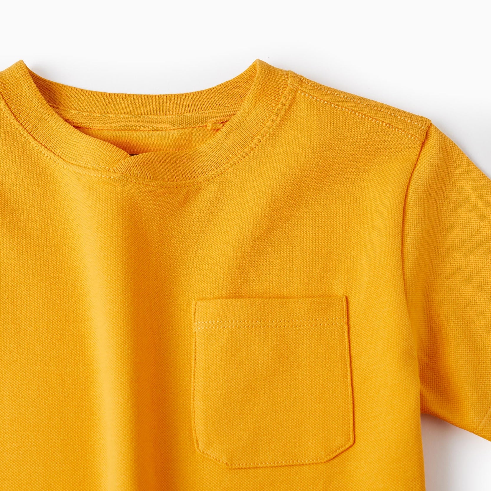 Short-Sleeved T-Shirt in Cotton Piqué for Boys, Yellow
