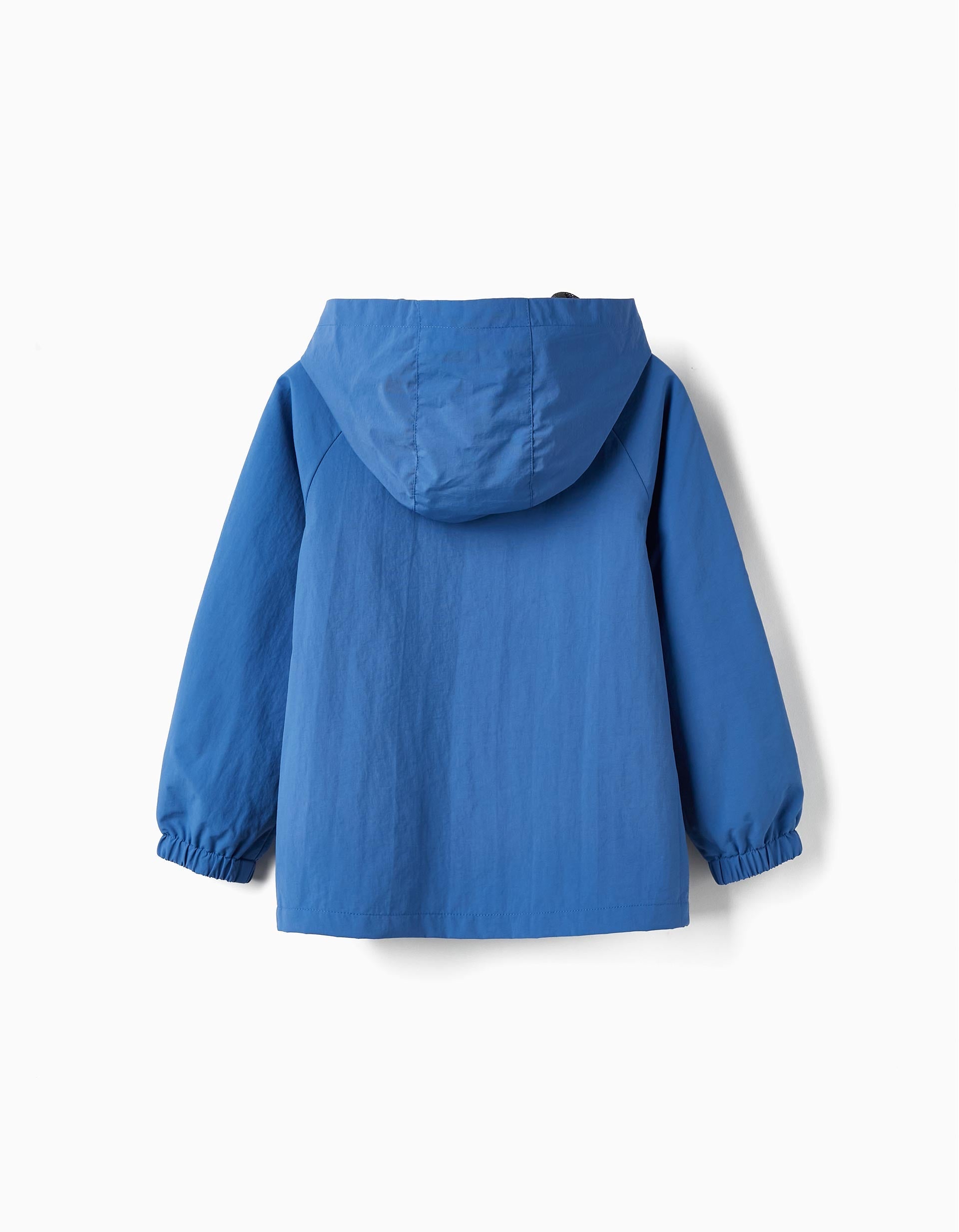 Hooded Windbreaker Jacket for Boys, Blue/Black