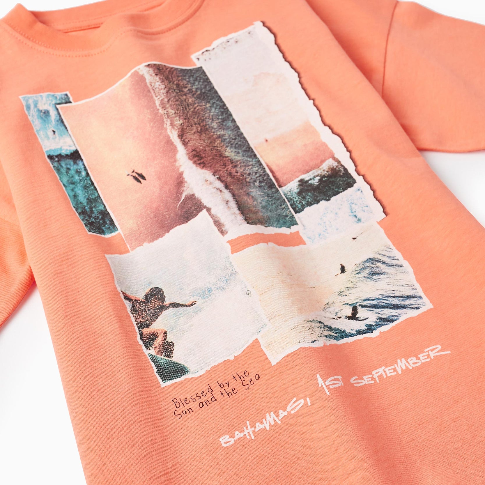 Cotton T-Shirt for Boys 'Bahamas', Light Orange