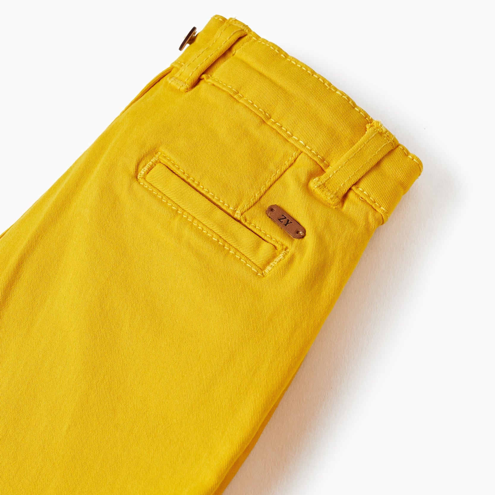 Twill Shorts with Suspenders for Baby Boys, Yellow