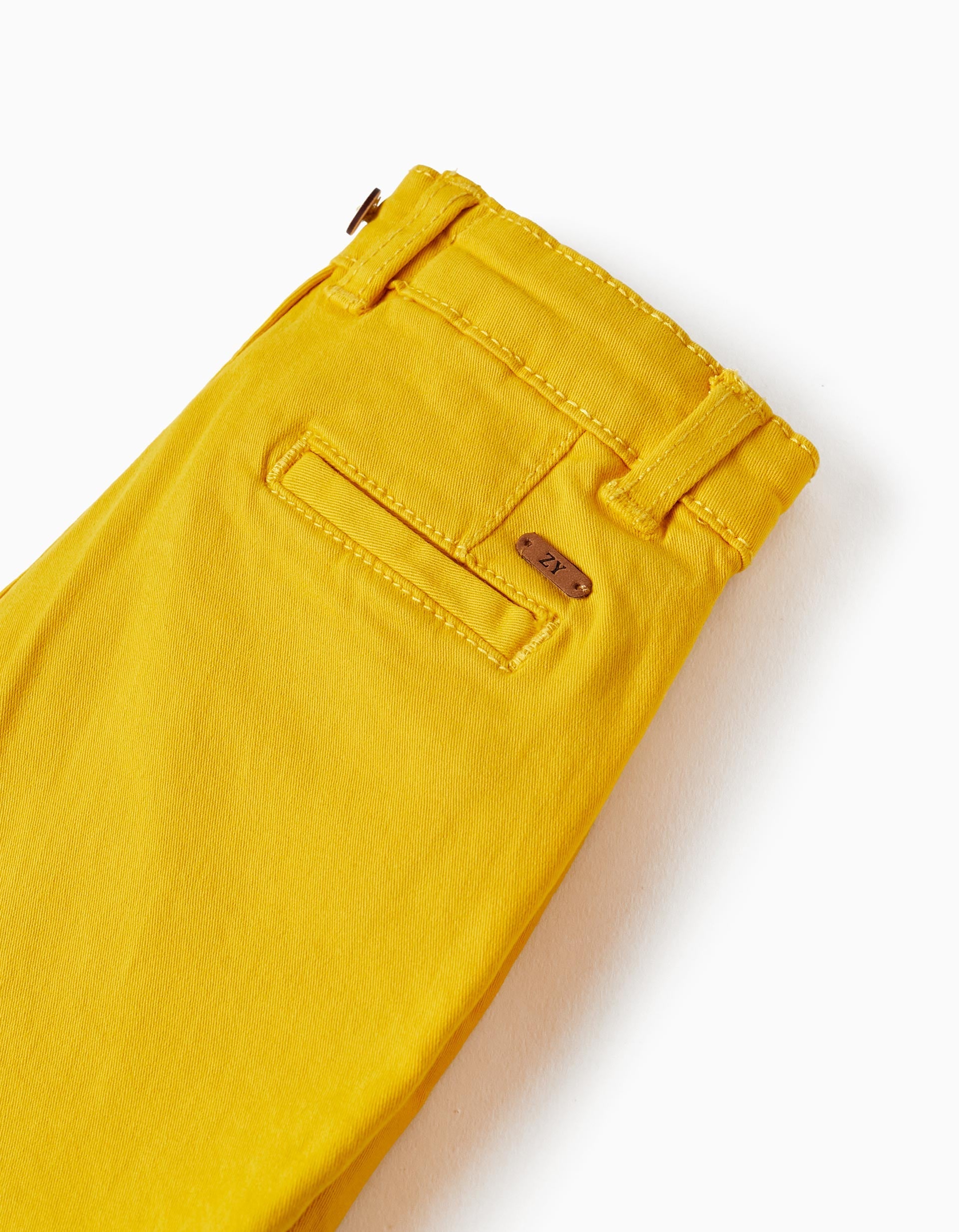 Twill Shorts with Suspenders for Baby Boys, Yellow
