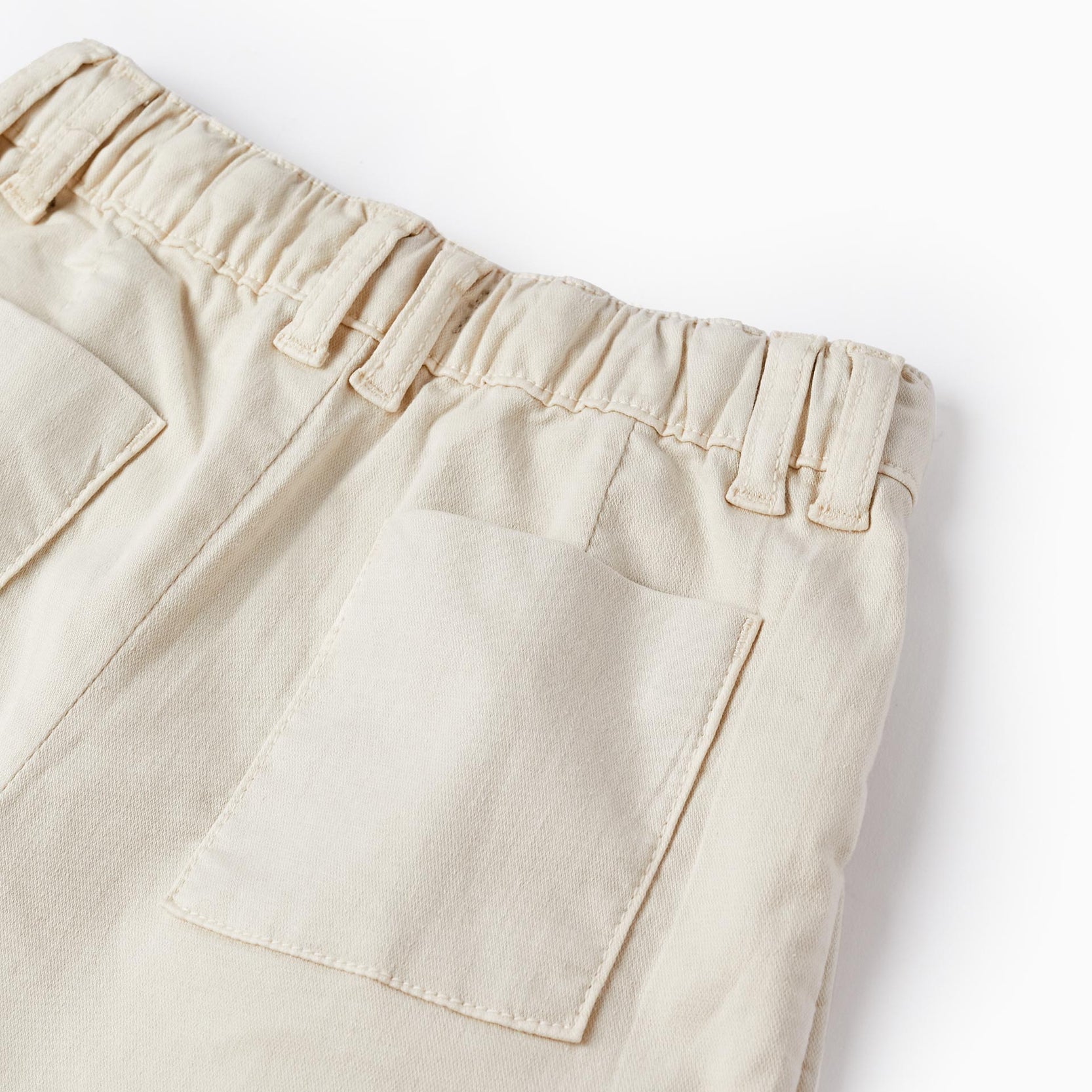Shorts in Cotton Twill for Girls, Beige
