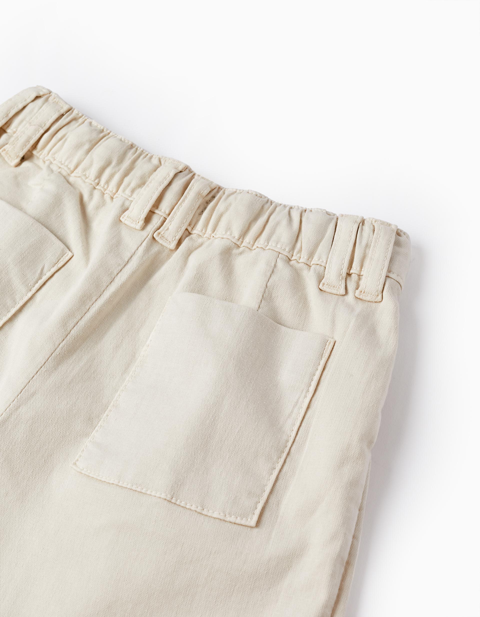 Shorts in Cotton Twill for Girls, Beige