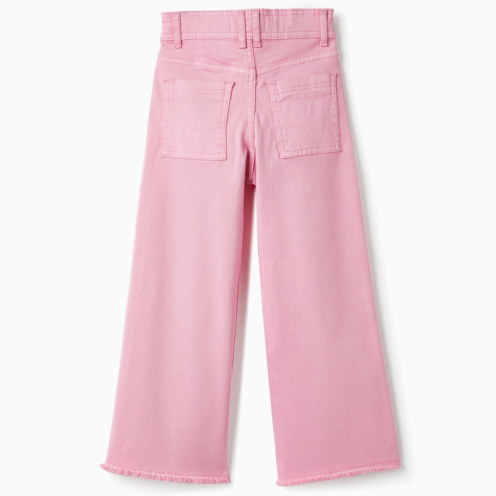 Cotton Trousers for Girls 'Wide Leg', Pink