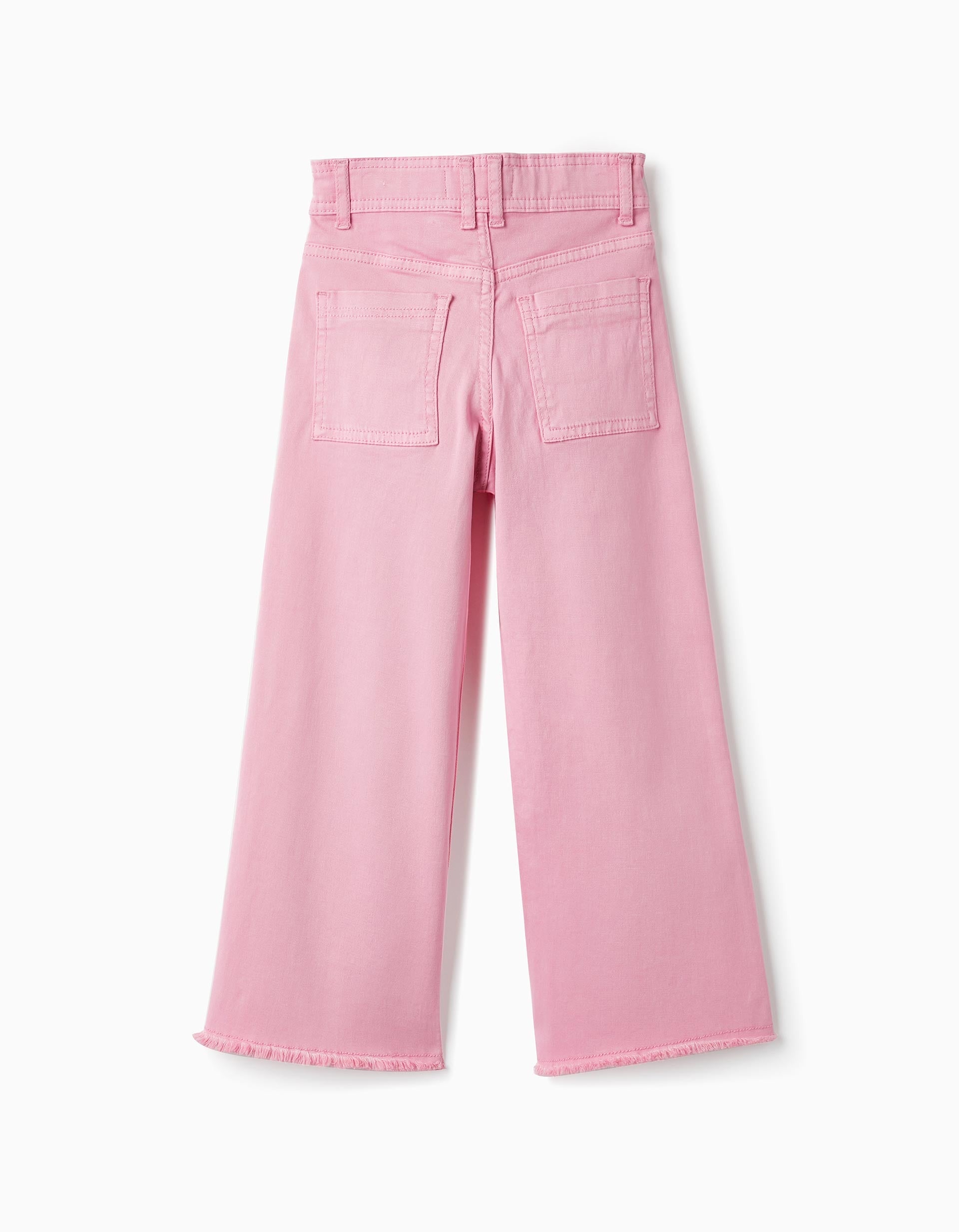 Cotton Trousers for Girls 'Wide Leg', Pink