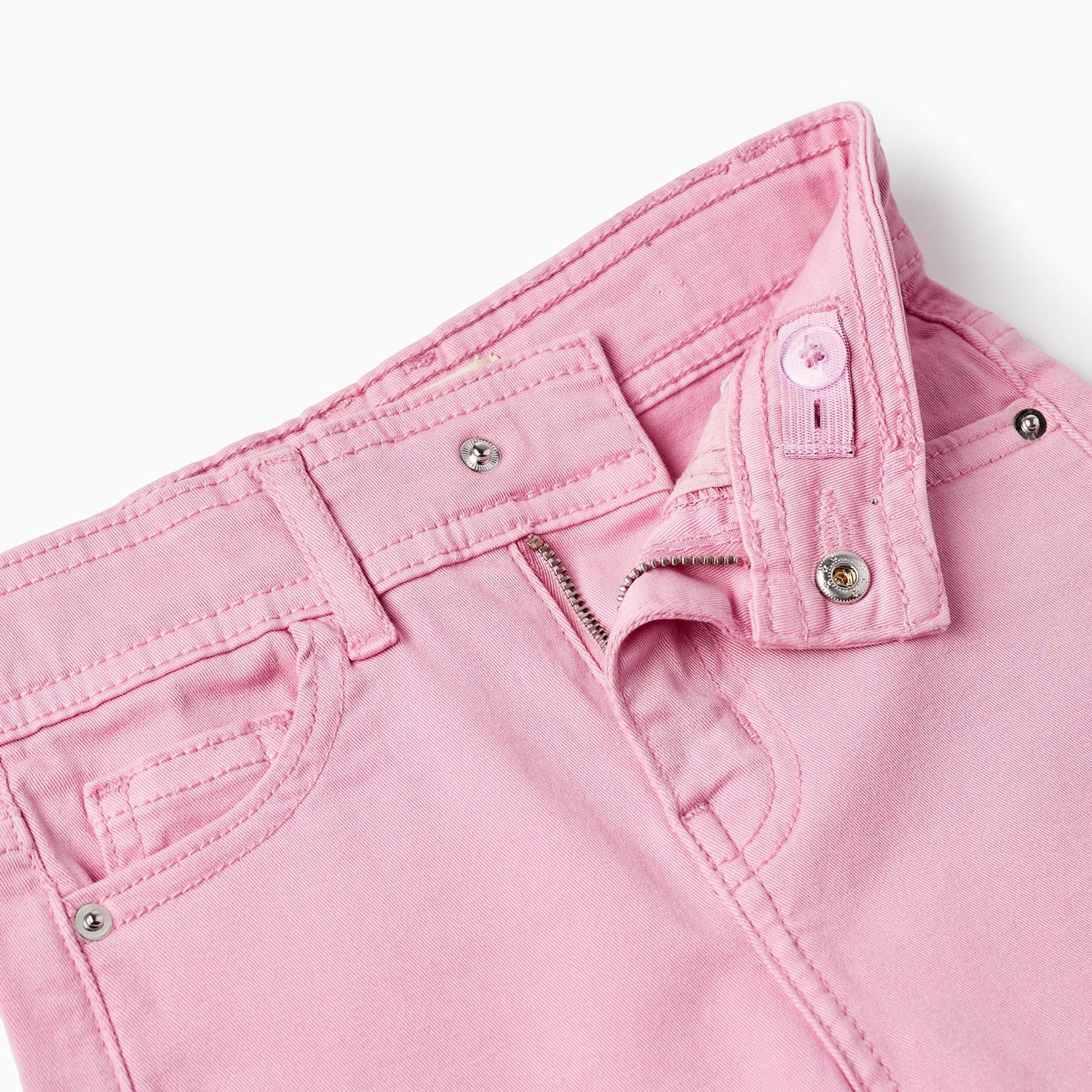 Cotton Trousers for Girls 'Wide Leg', Pink