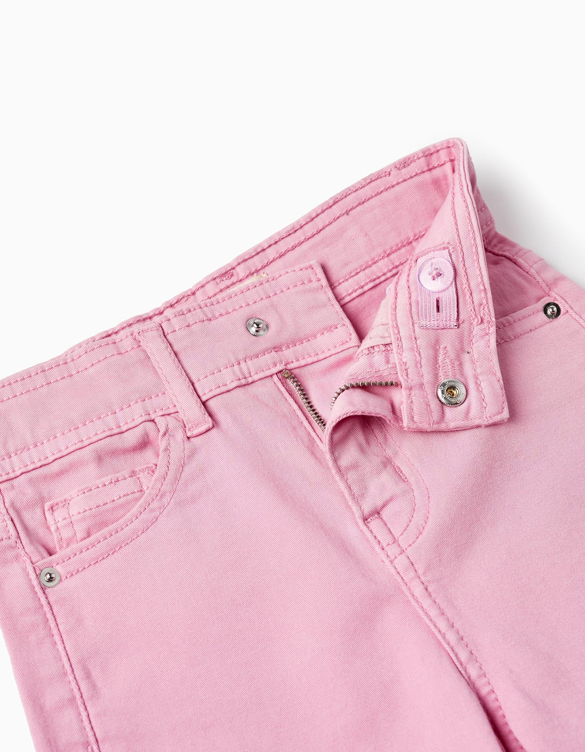 Cotton Trousers for Girls 'Wide Leg', Pink