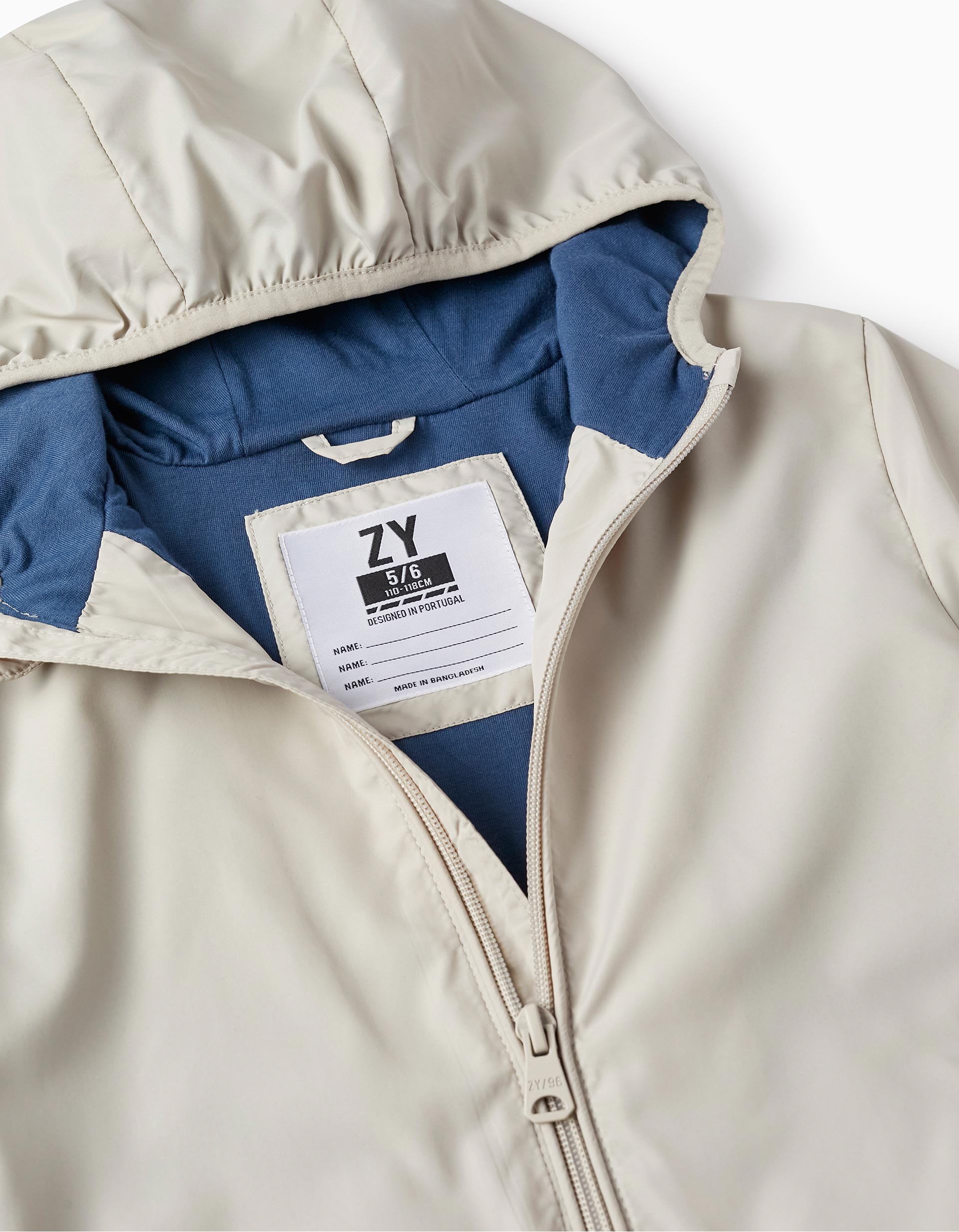 Hooded Windbreaker Jacket for Boys, Grey