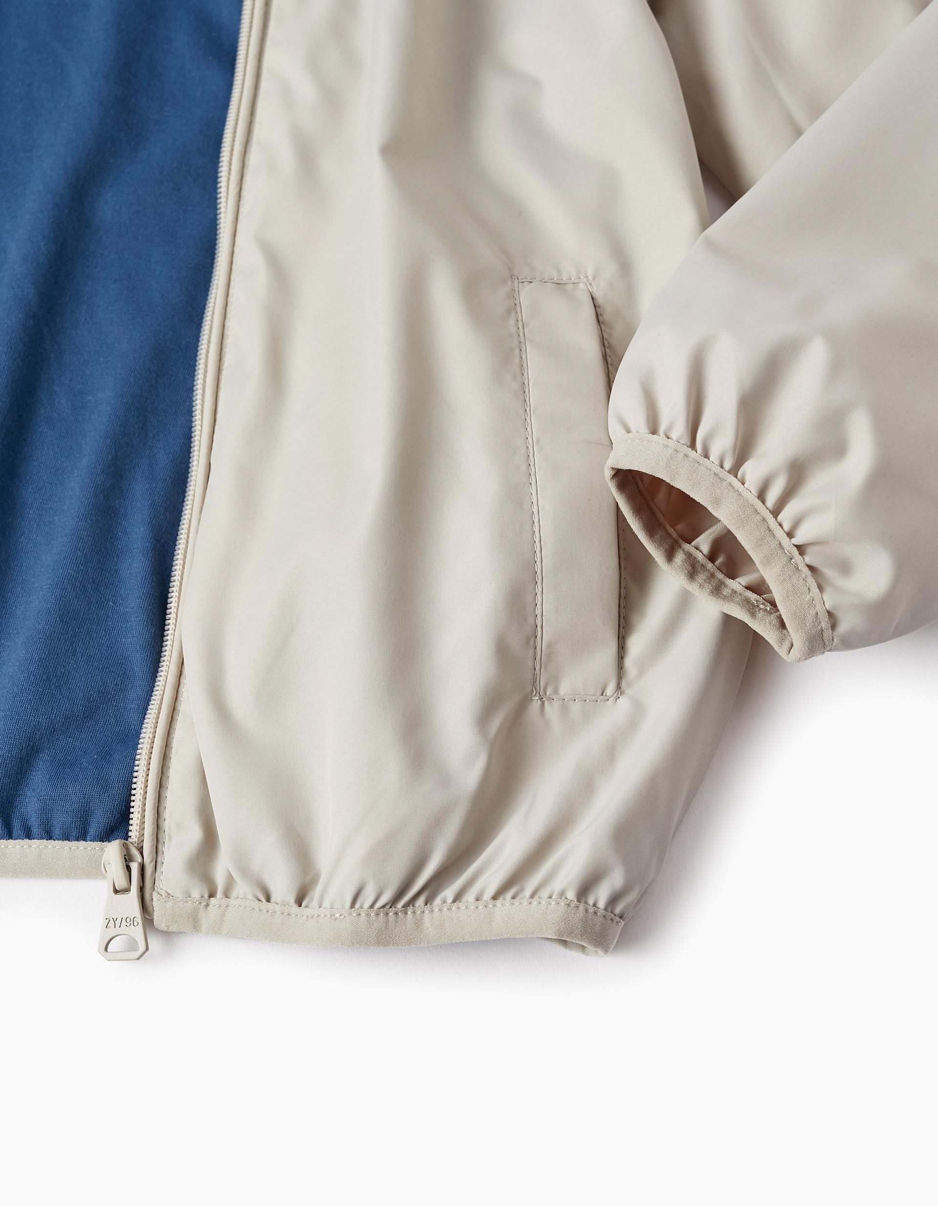 Hooded Windbreaker Jacket for Boys, Grey