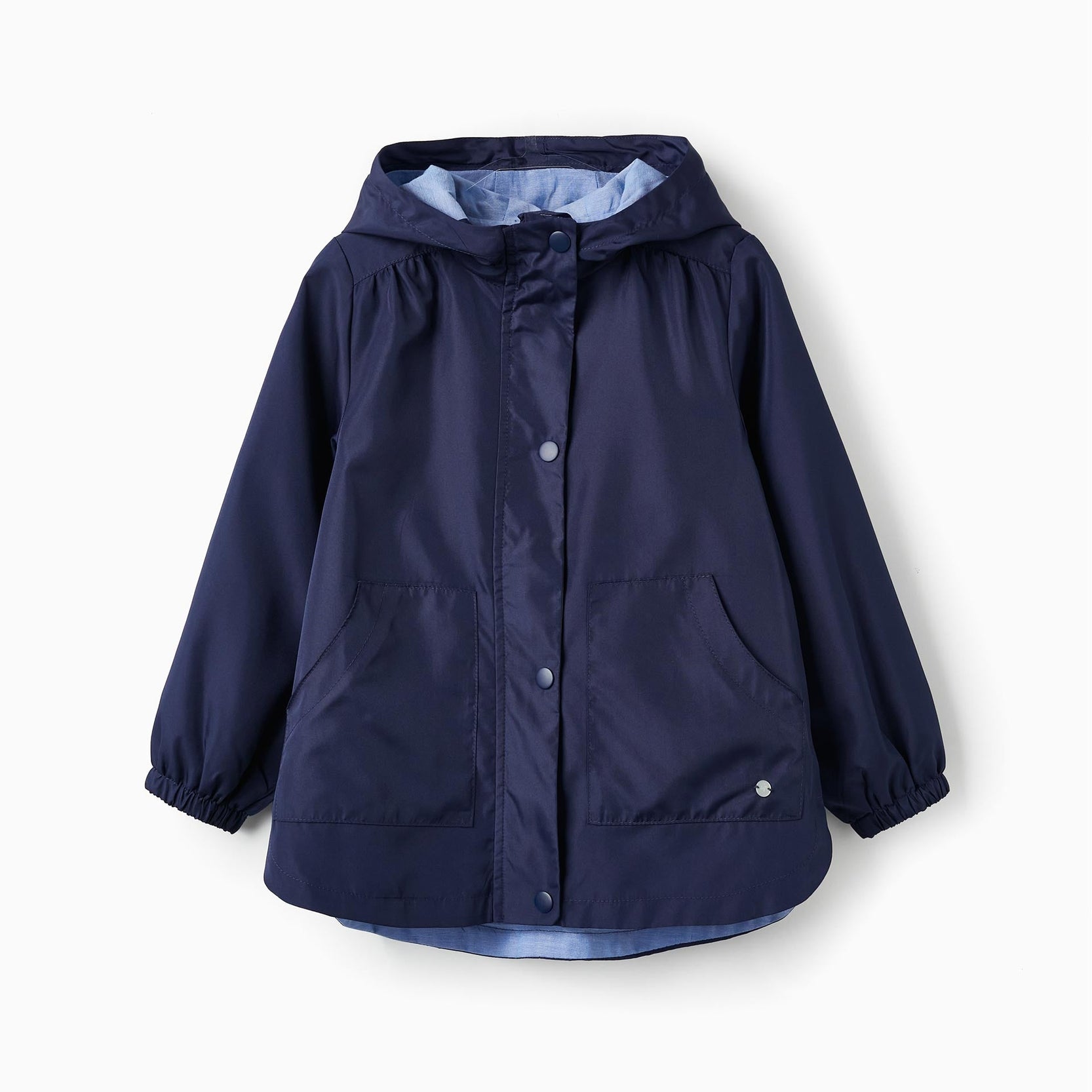 Hooded Parka for Girls, Dark Blue