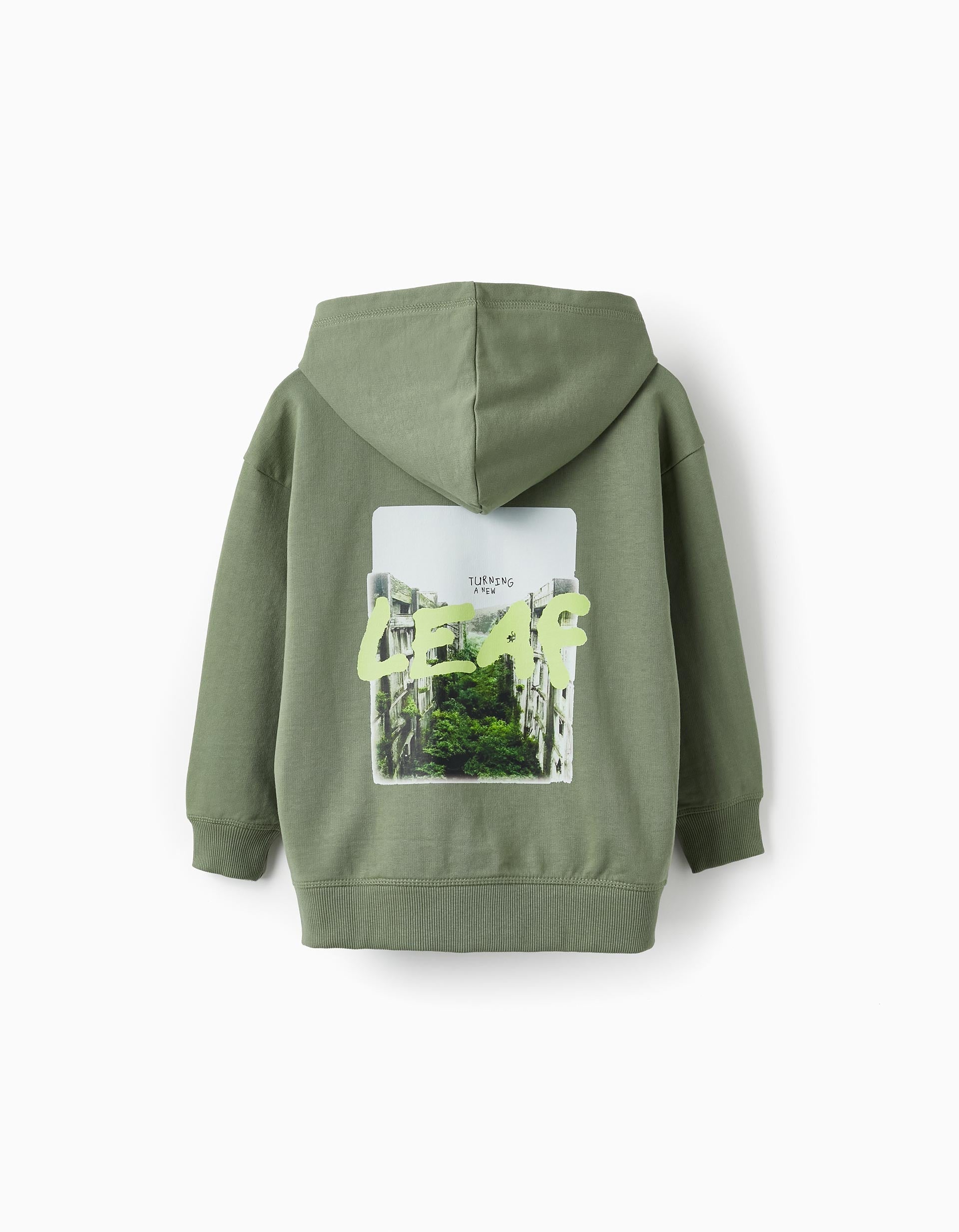 Hooded Jacket for Boys 'Turning a New Leaf', Green