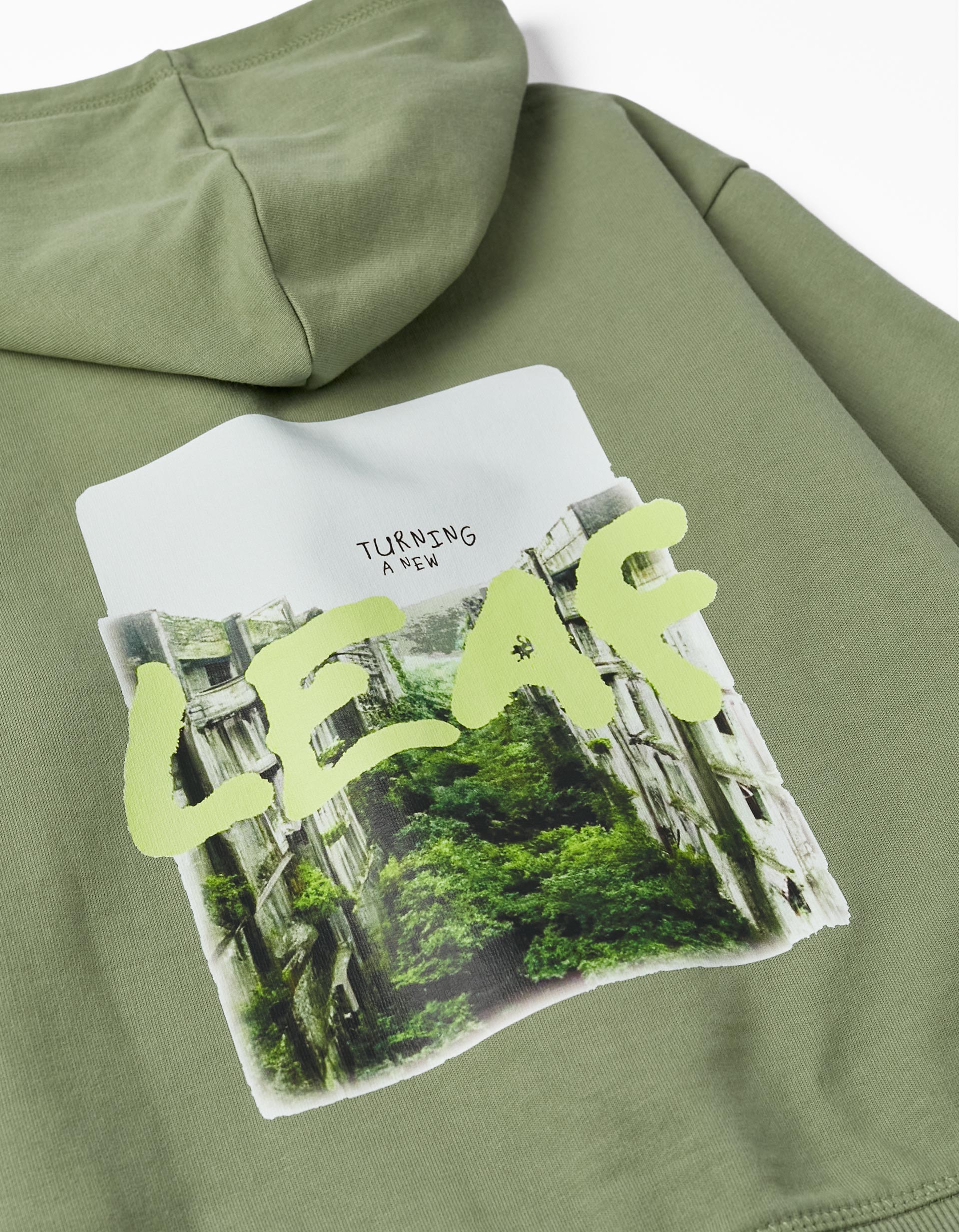 Hooded Jacket for Boys 'Turning a New Leaf', Green