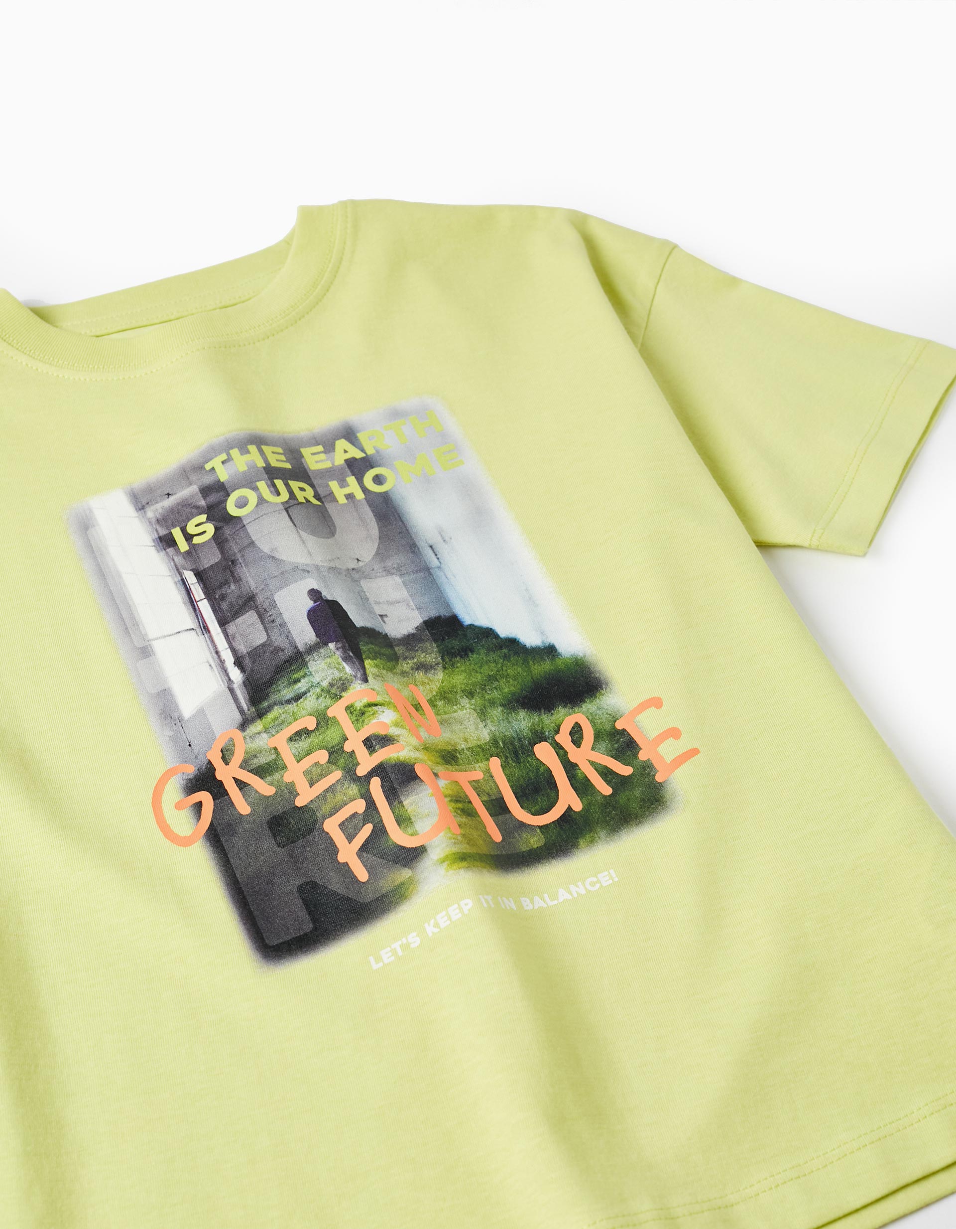 Short Sleeve T-Shirt for Boys 'Green Future', Green