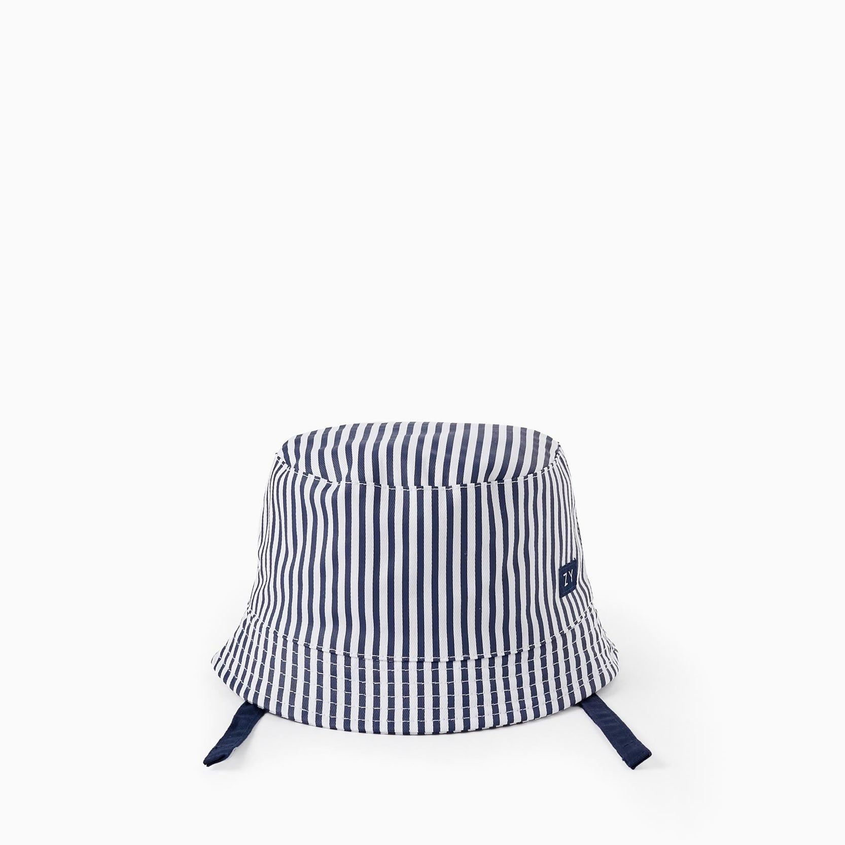 Striped Hat for Baby and Boy, White/Dark Blue