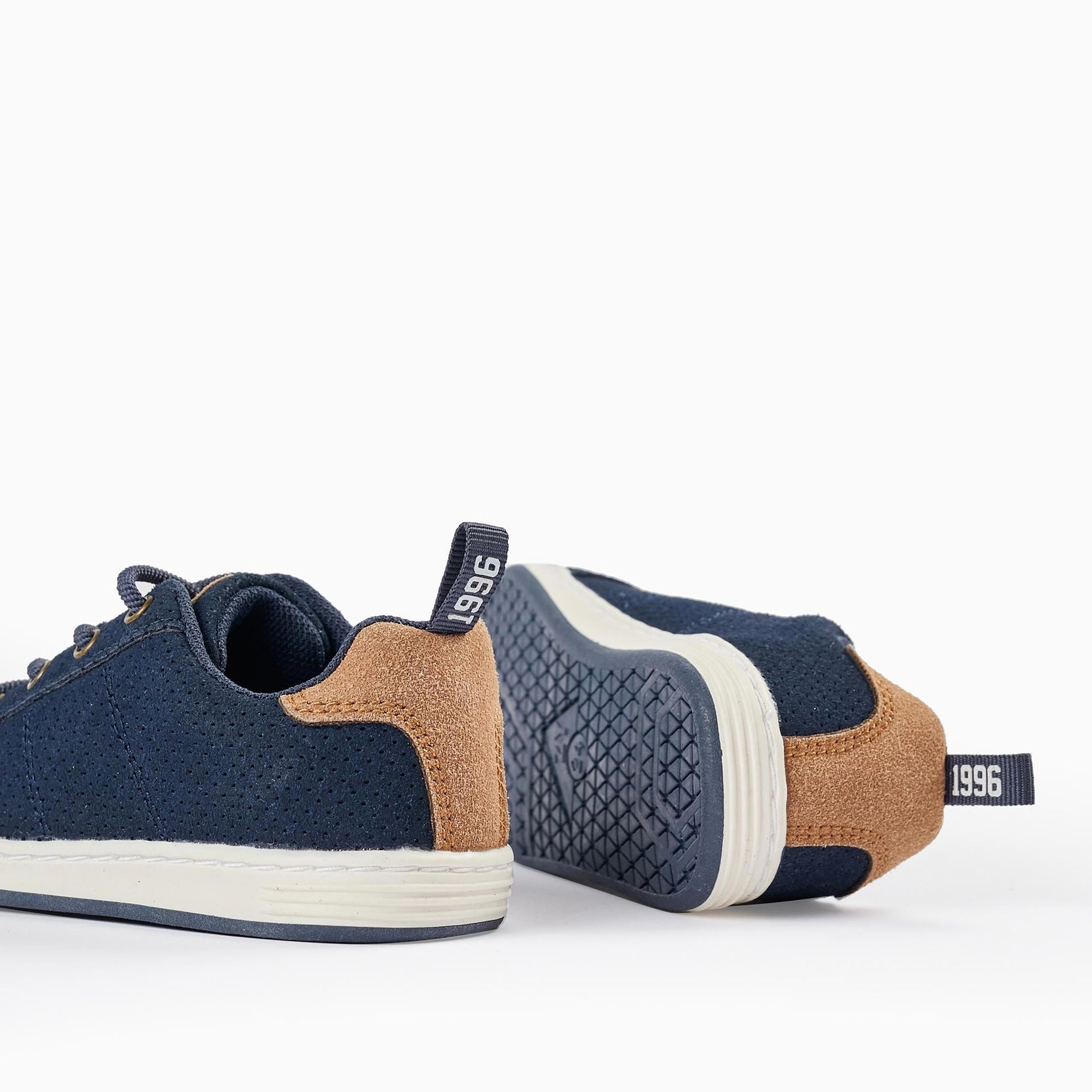 Deck Shoes in Suedine for Baby Boy 'ZY 1996', Dark Blue