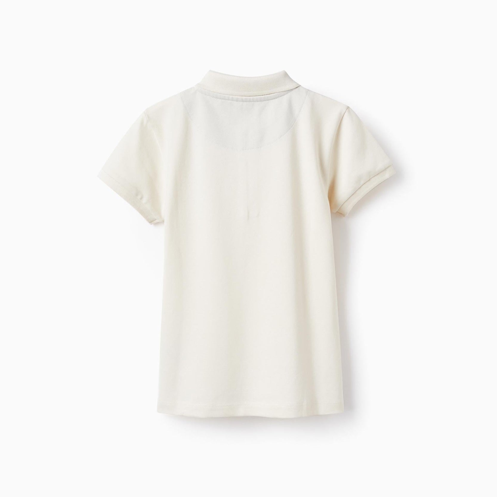 Short Sleeve Polo in Cotton PiquÃ© for Boys 'B&S', White
