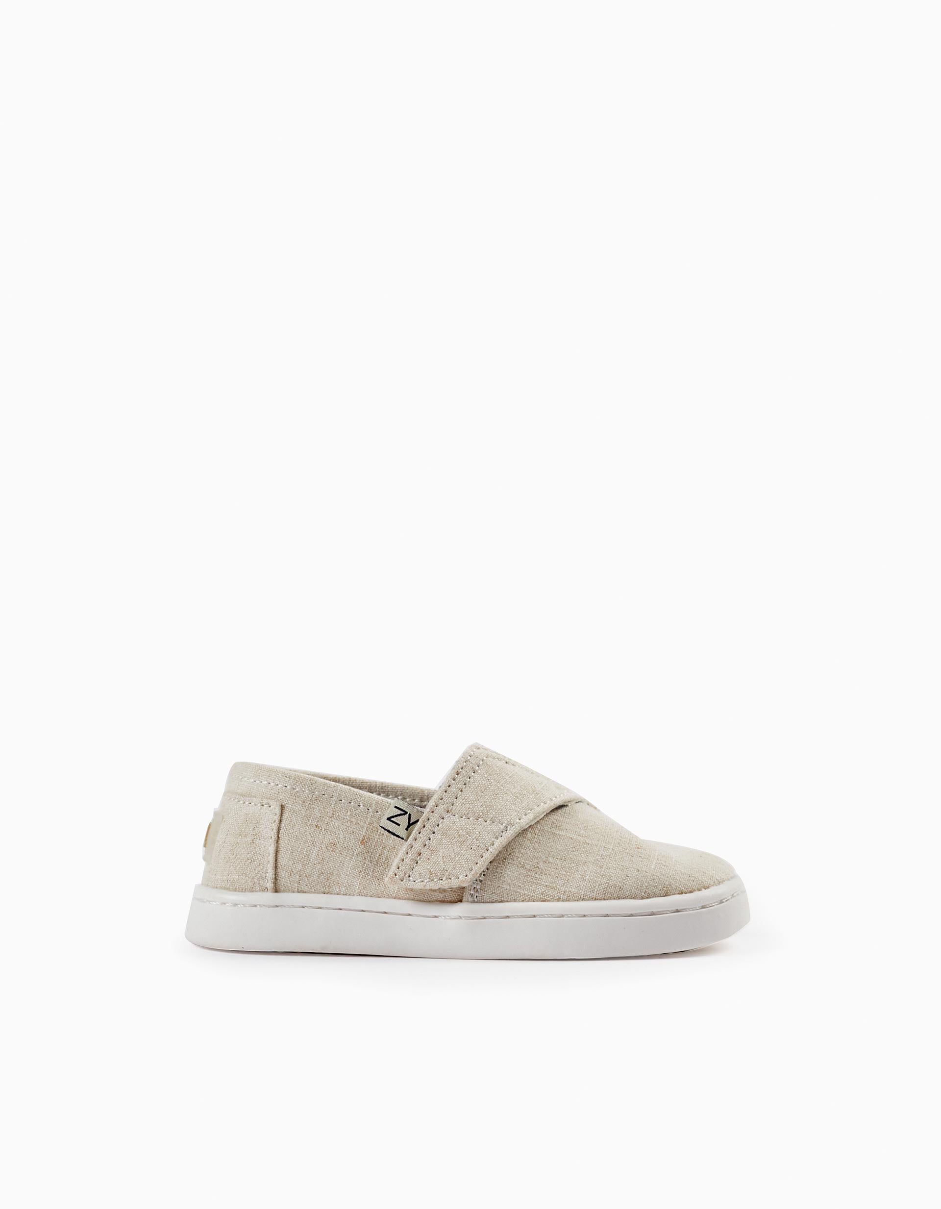 Fabric Espadrilles for Baby Boys, Beige