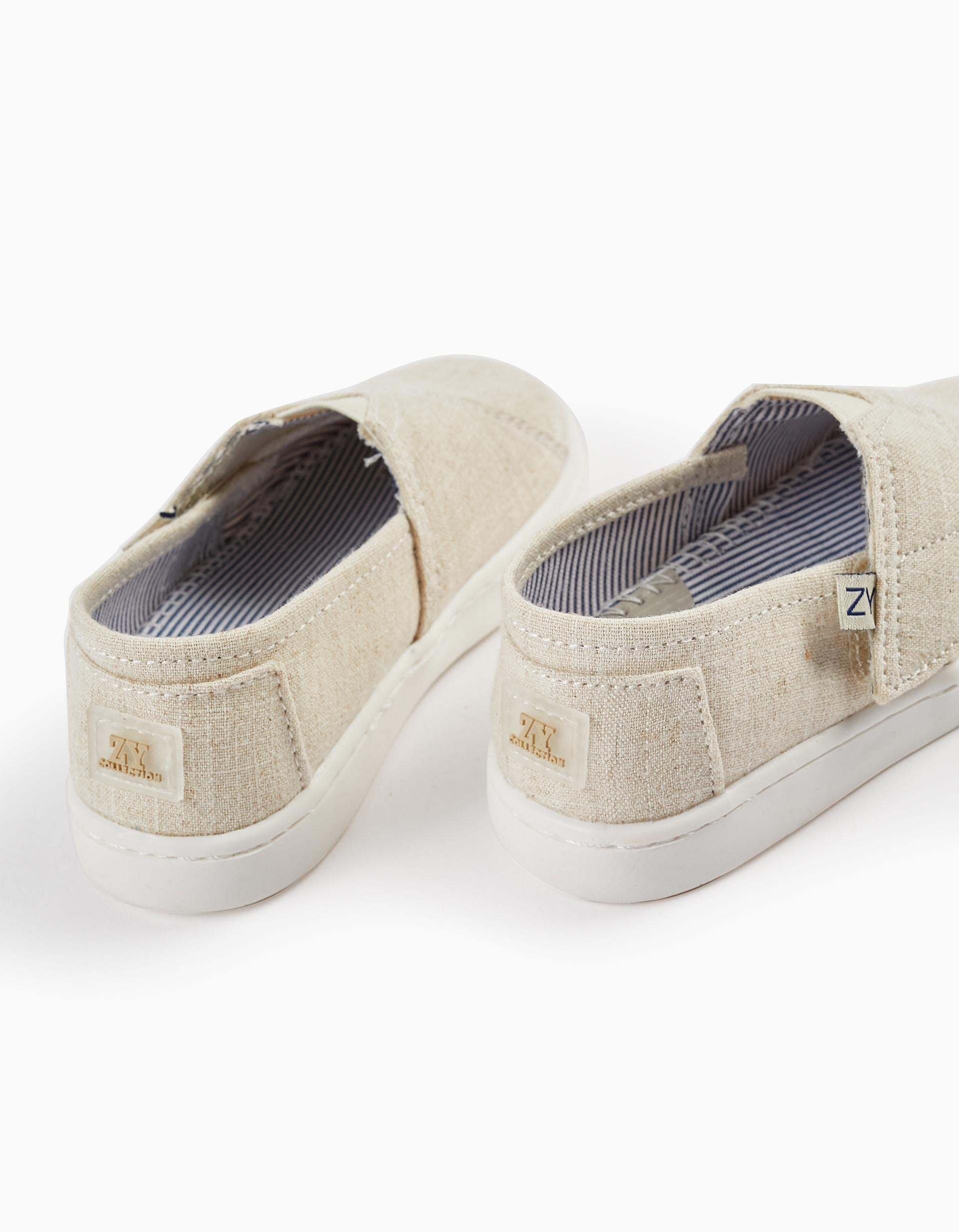 Fabric Espadrilles for Baby Boys, Beige