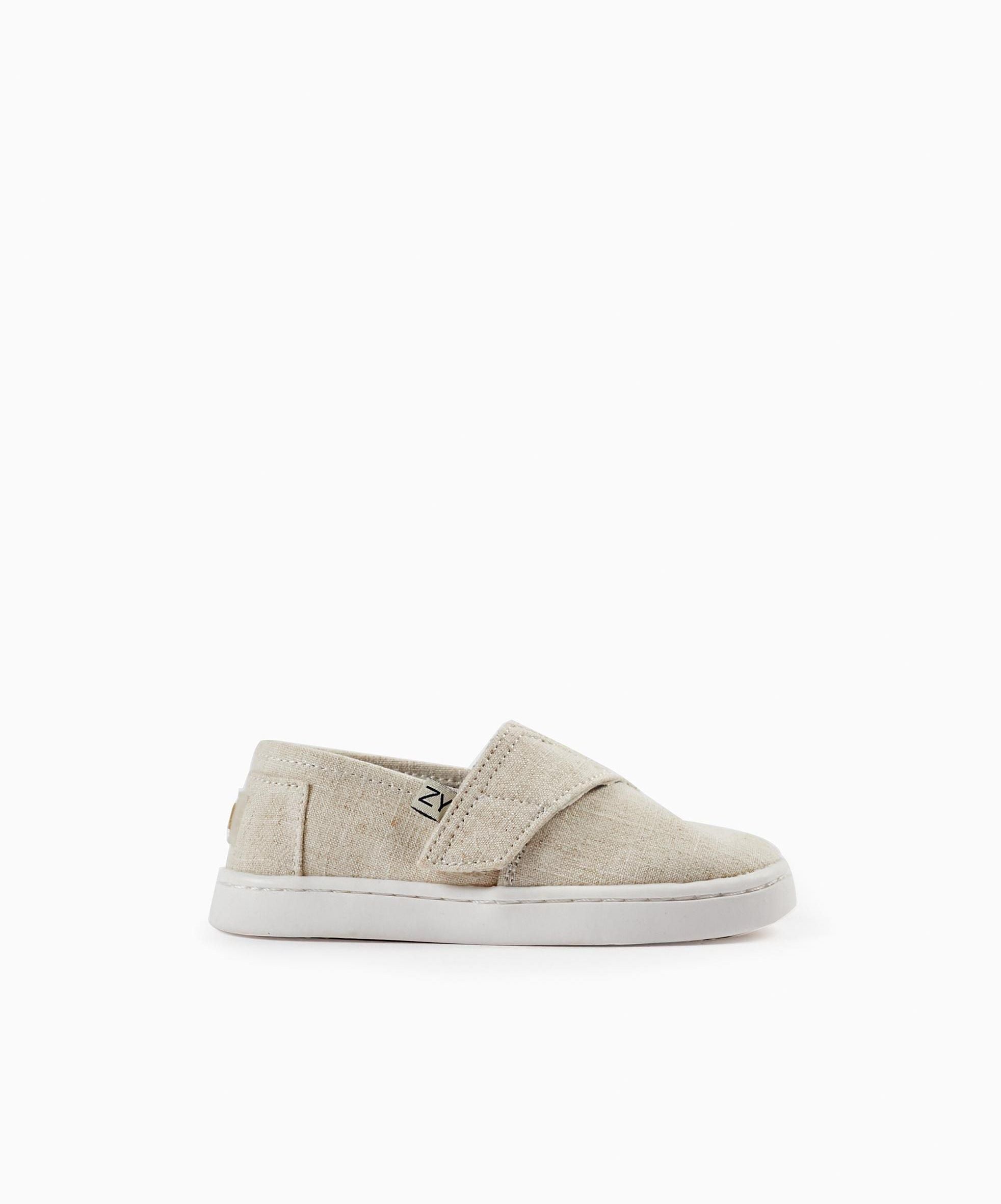 Fabric Espadrilles for Baby Boys, Beige