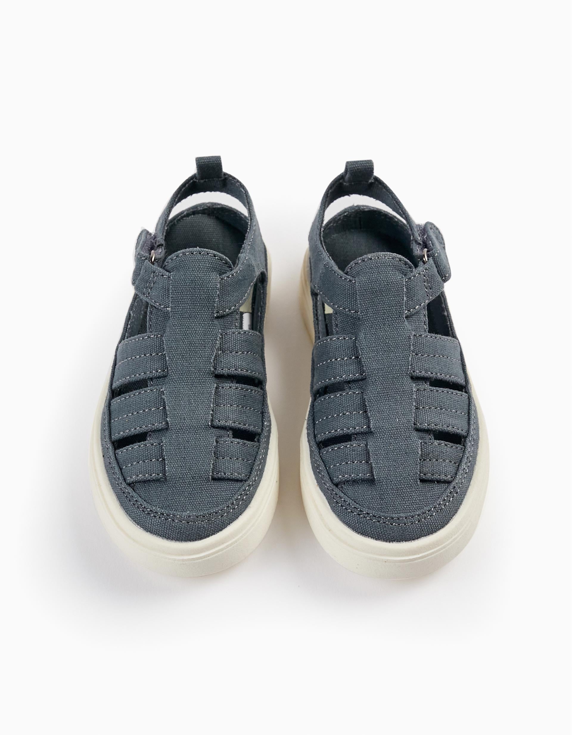 Closed Strap Sandals for Baby Boy, Grey