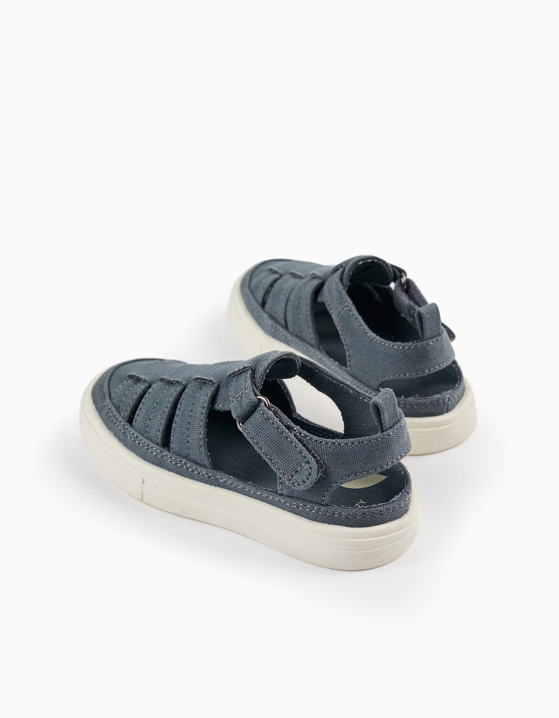 Closed Strap Sandals for Baby Boy, Grey