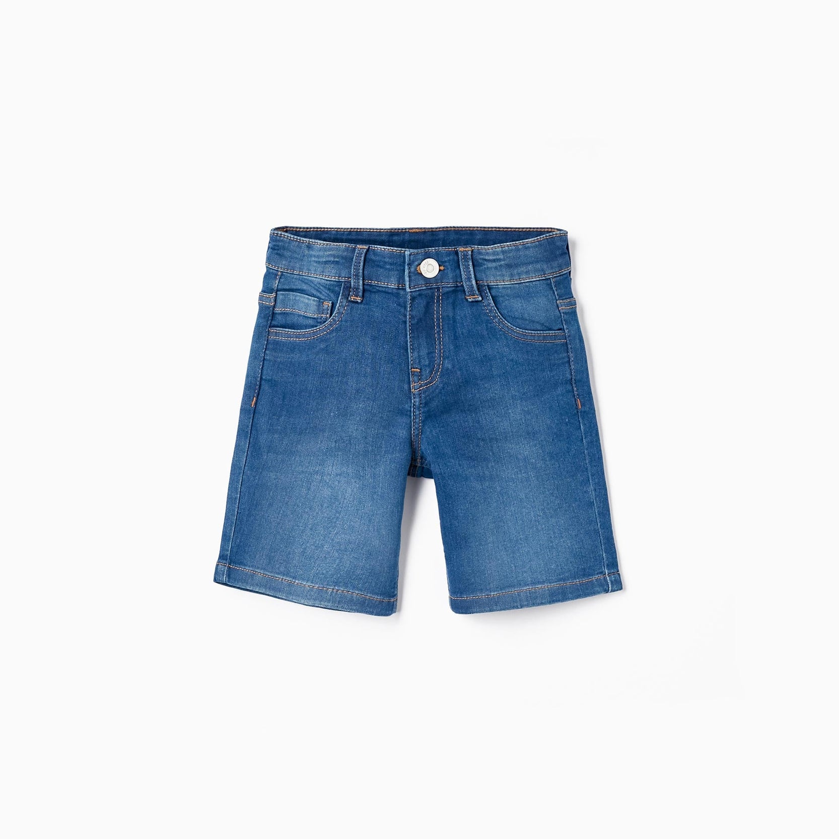 Denim Midi Shorts for Boys, Blue