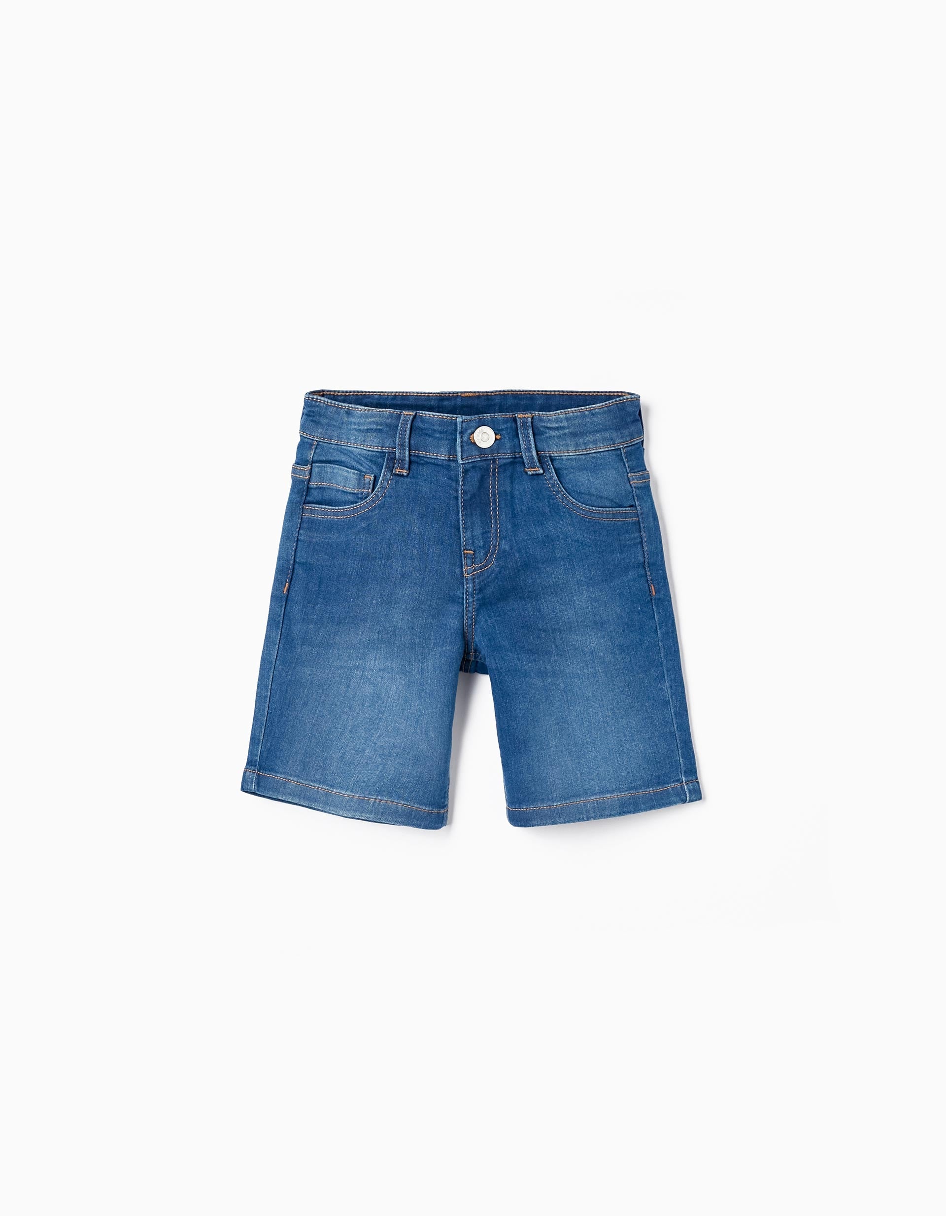 Denim Midi Shorts for Boys, Blue